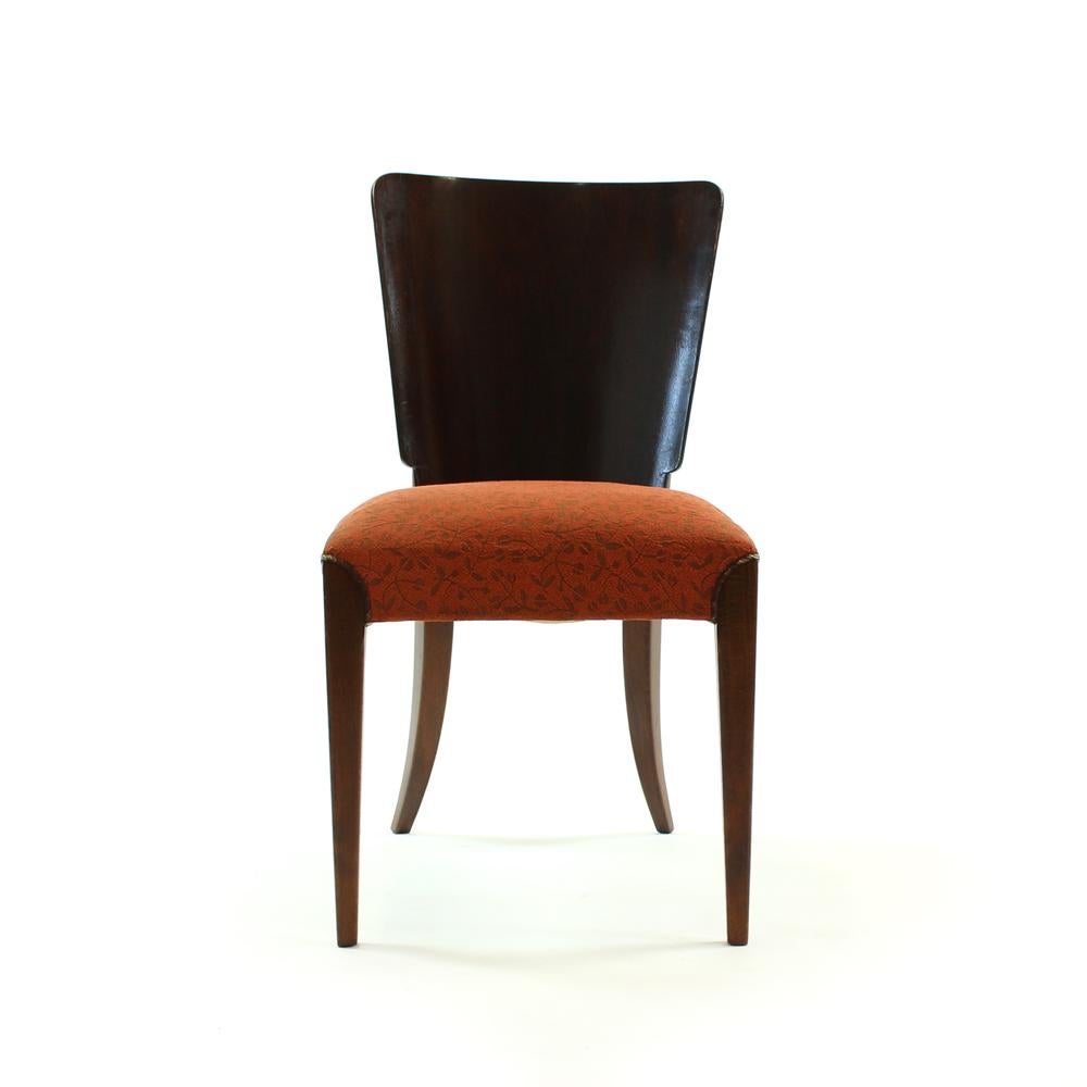 Bauhaus Dining Chairs H-214 by Jindrich Halabala, Set of Four, Czechoslovakia, 1930s For Sale