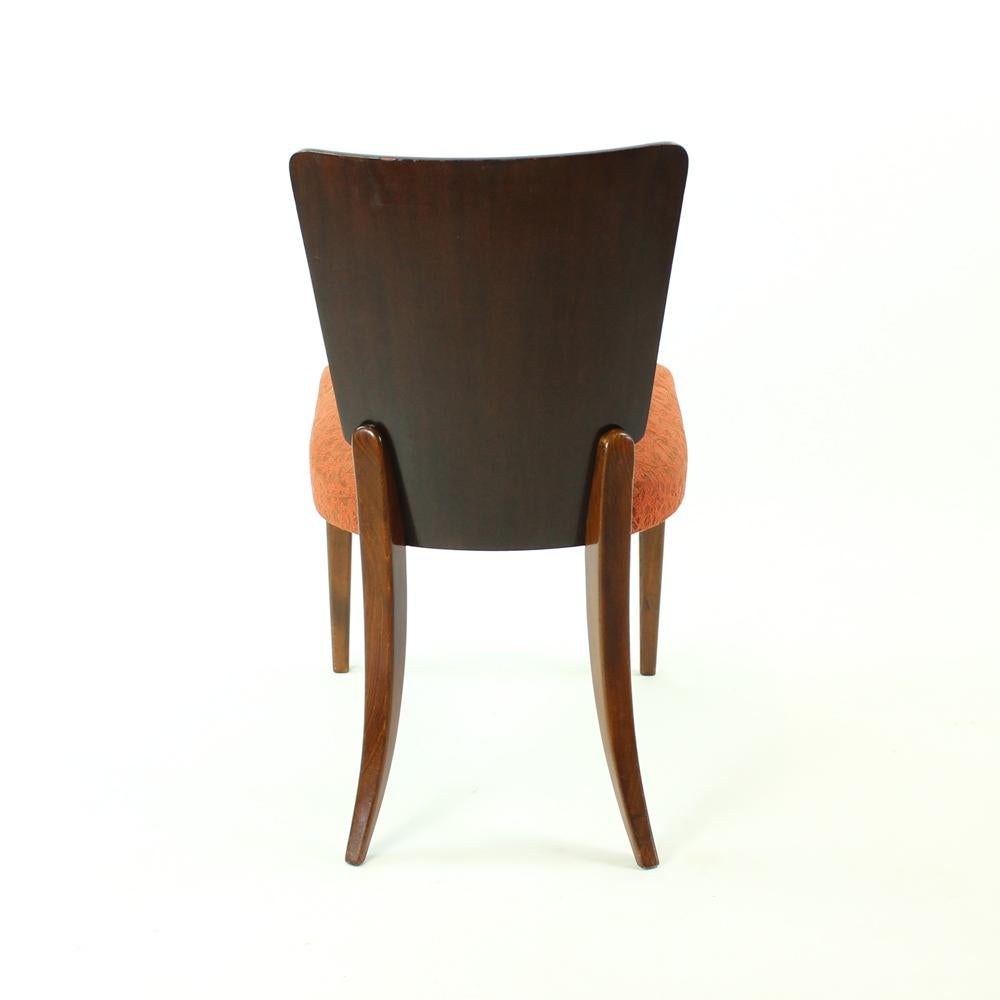 Bentwood Dining Chairs H-214 by Jindrich Halabala, Set of Four, Czechoslovakia, 1930s For Sale