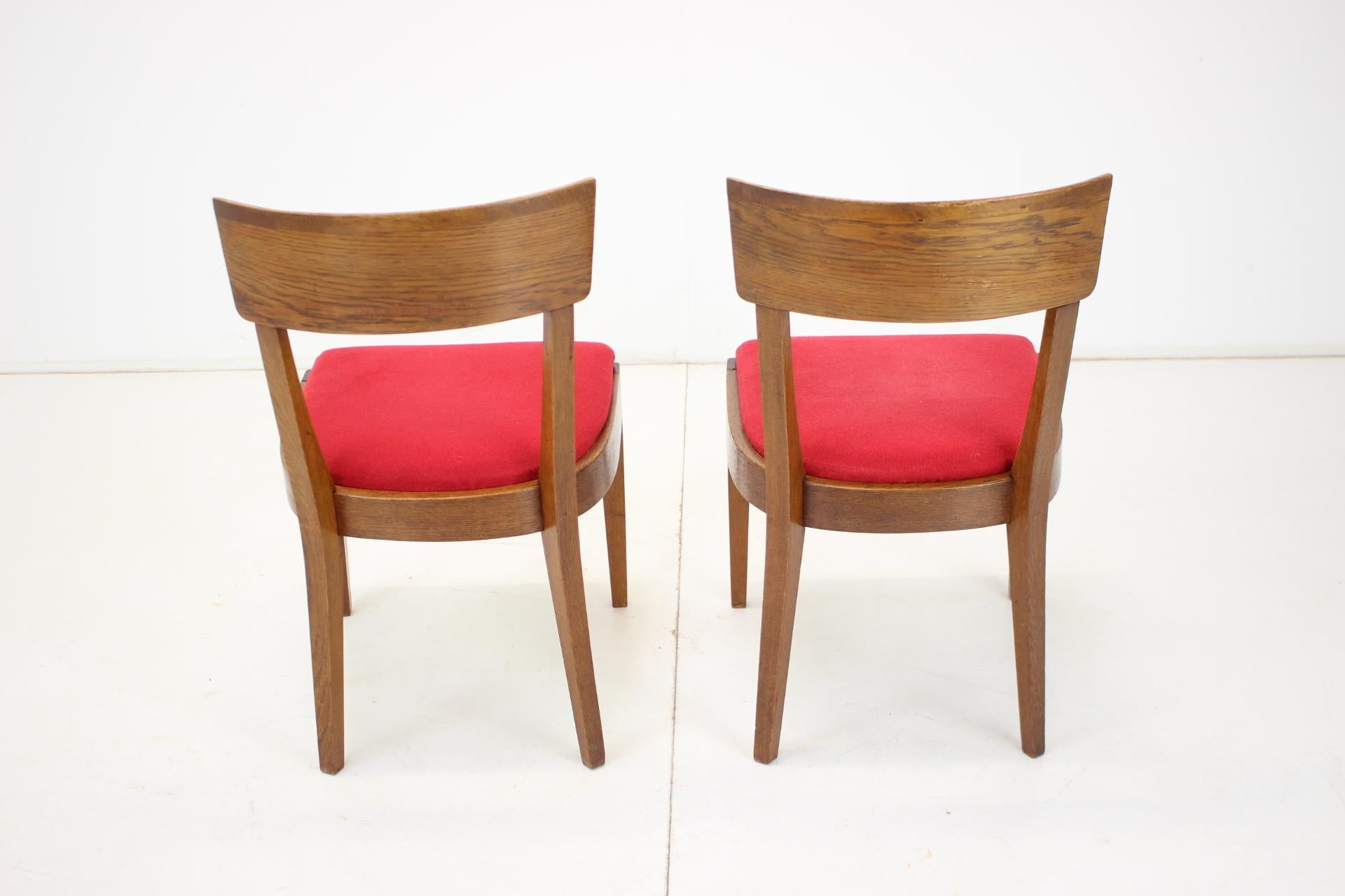 Dining Chairs H-40 by Jindrich Halabala for UP Závody, Set of Two In Good Condition For Sale In Praha, CZ