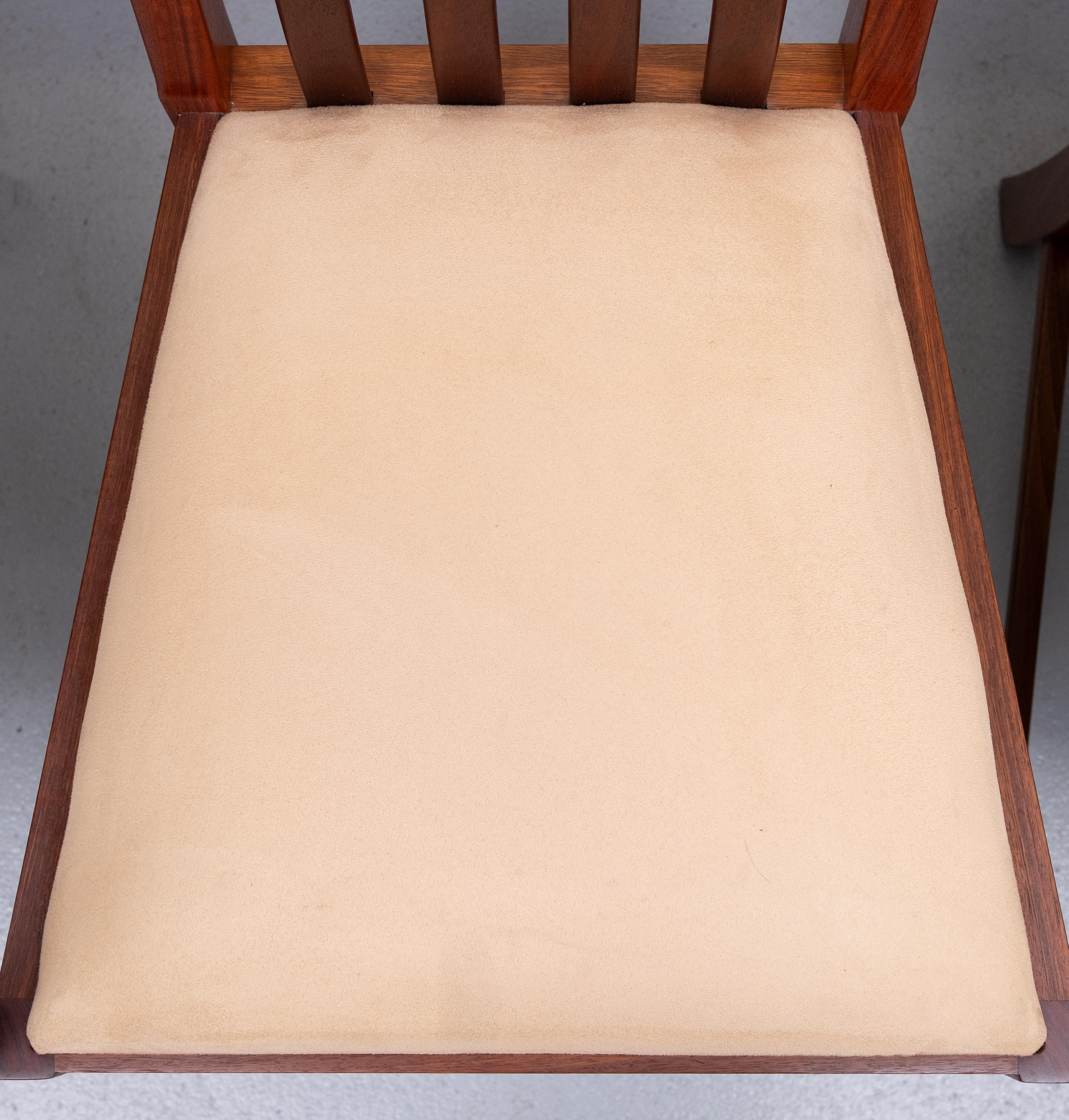 Dining Chairs  handmade solid Teak set of 8 Thomas Moser style For Sale 4