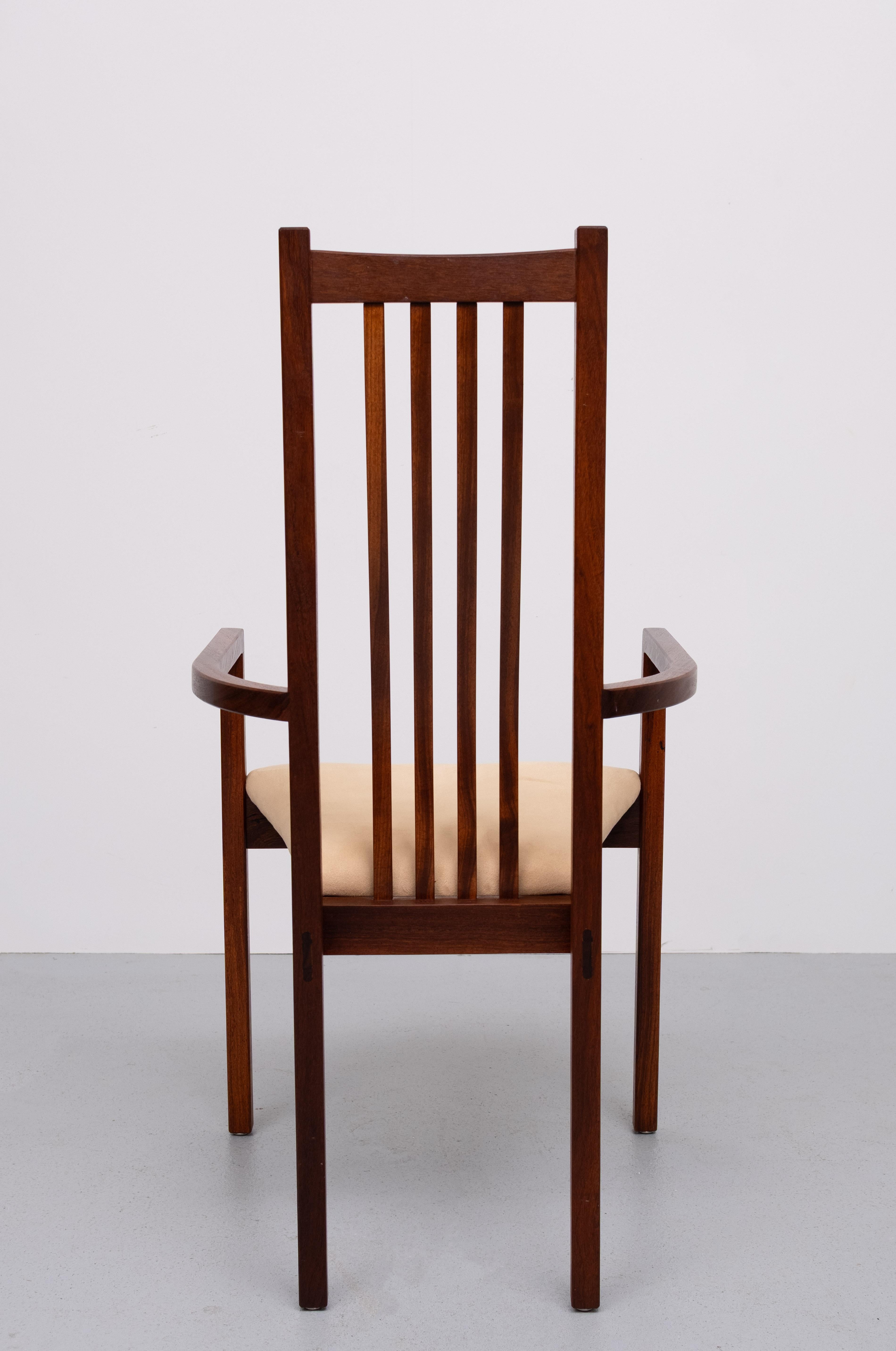 Dining Chairs  handmade solid Teak set of 8 Thomas Moser style For Sale 7