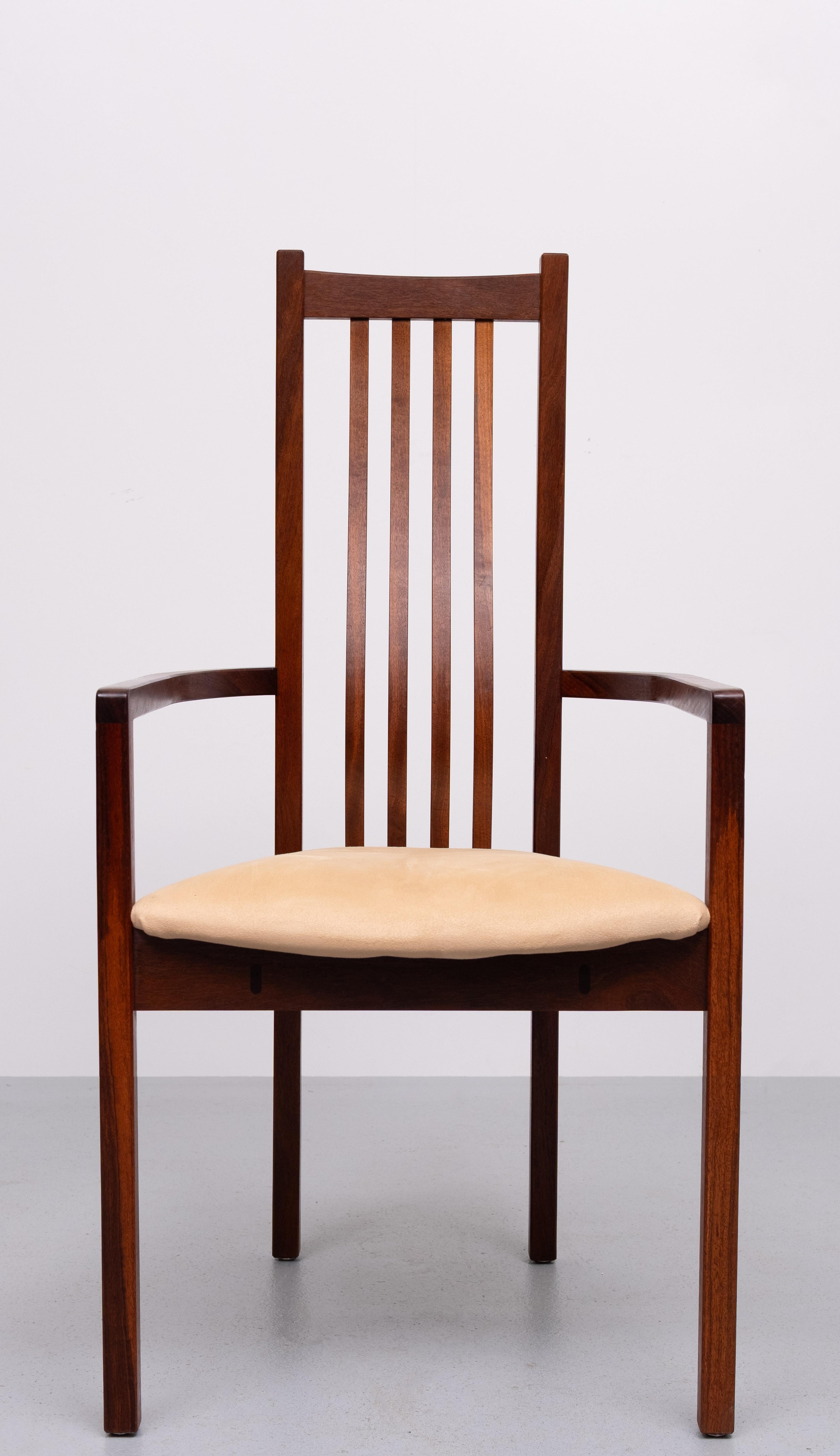 Dining Chairs  handmade solid Teak set of 8 Thomas Moser style For Sale 9