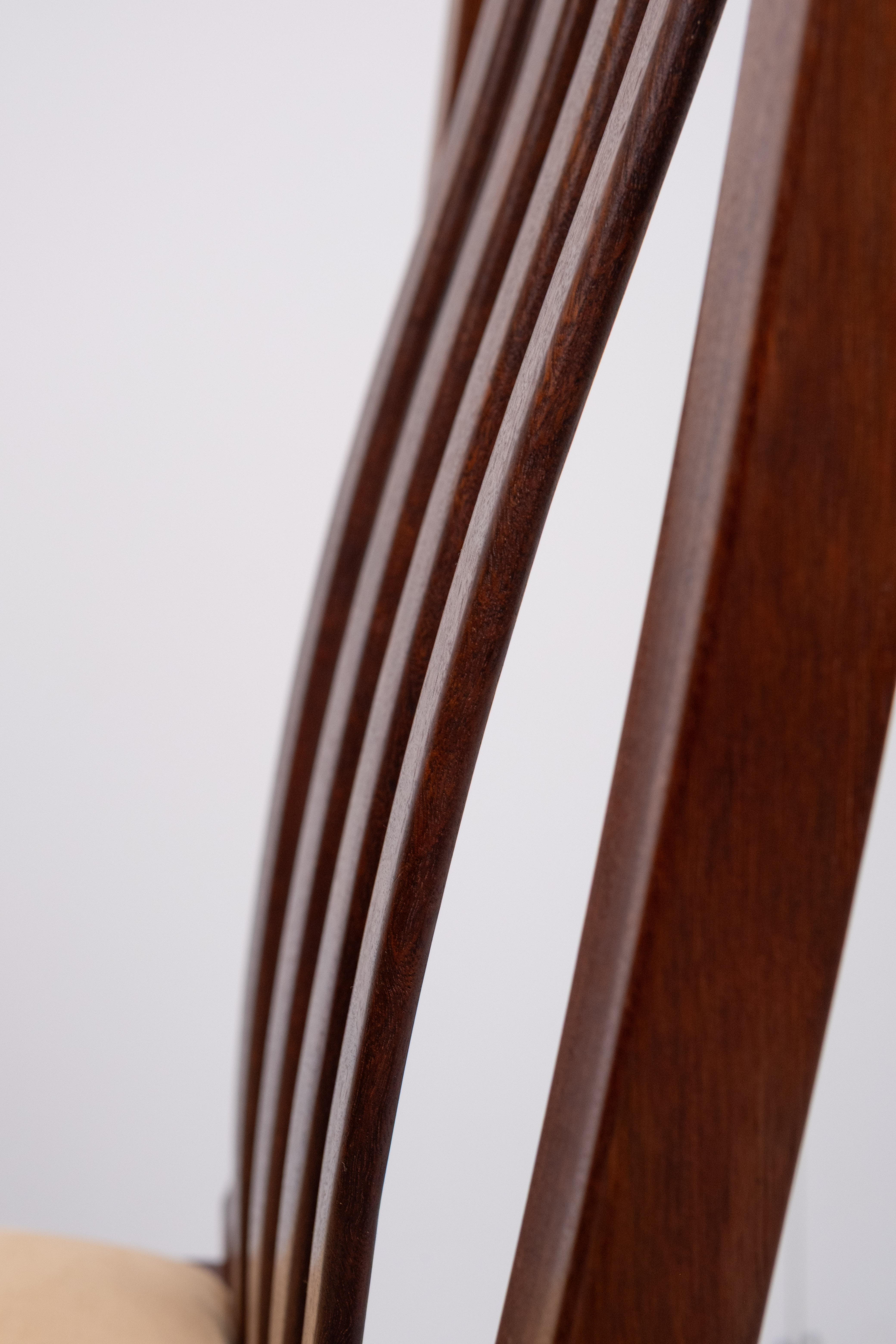 Dining Chairs  handmade solid Teak set of 8 Thomas Moser style For Sale 13