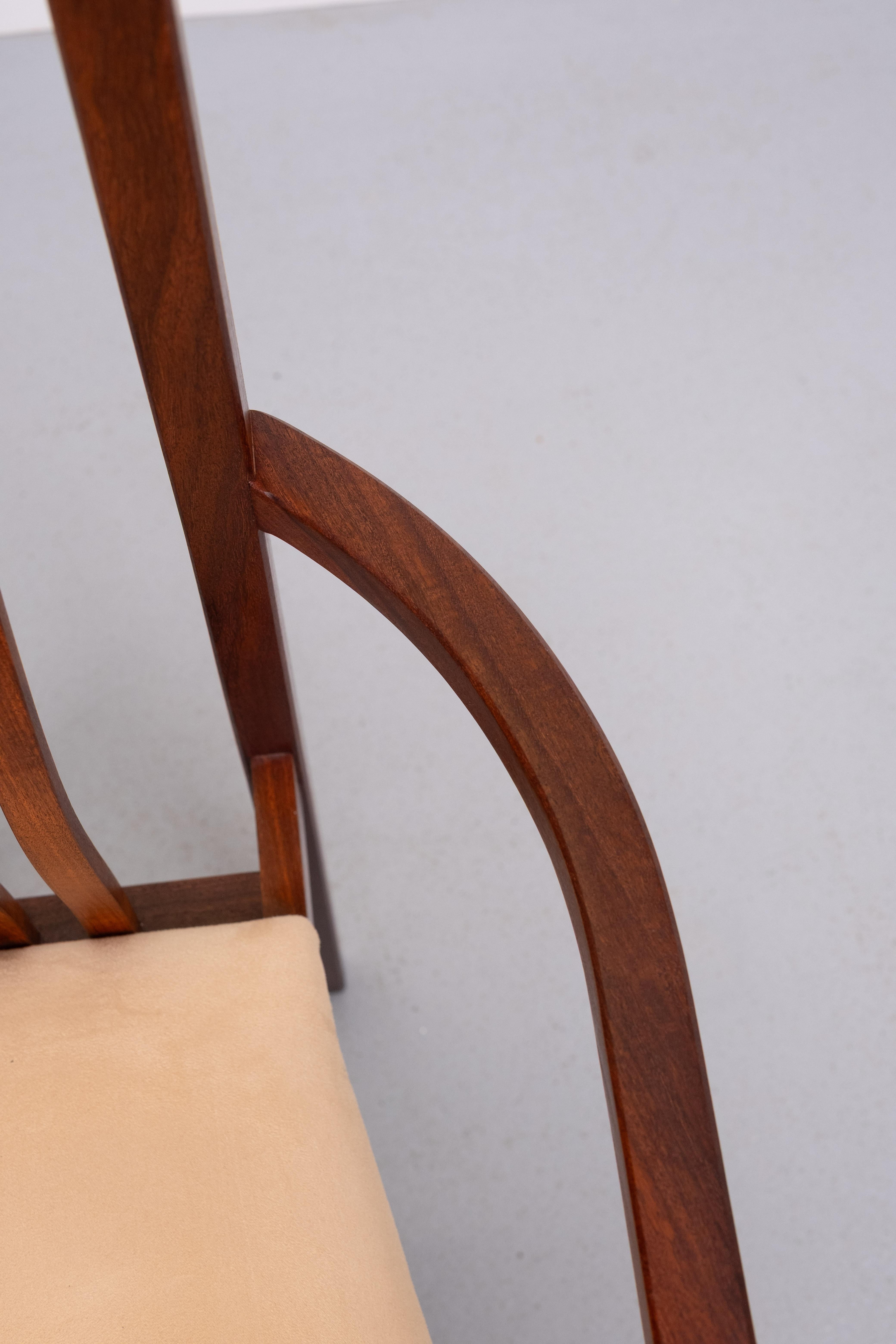 Art Deco Dining Chairs  handmade solid Teak set of 8 Thomas Moser style For Sale
