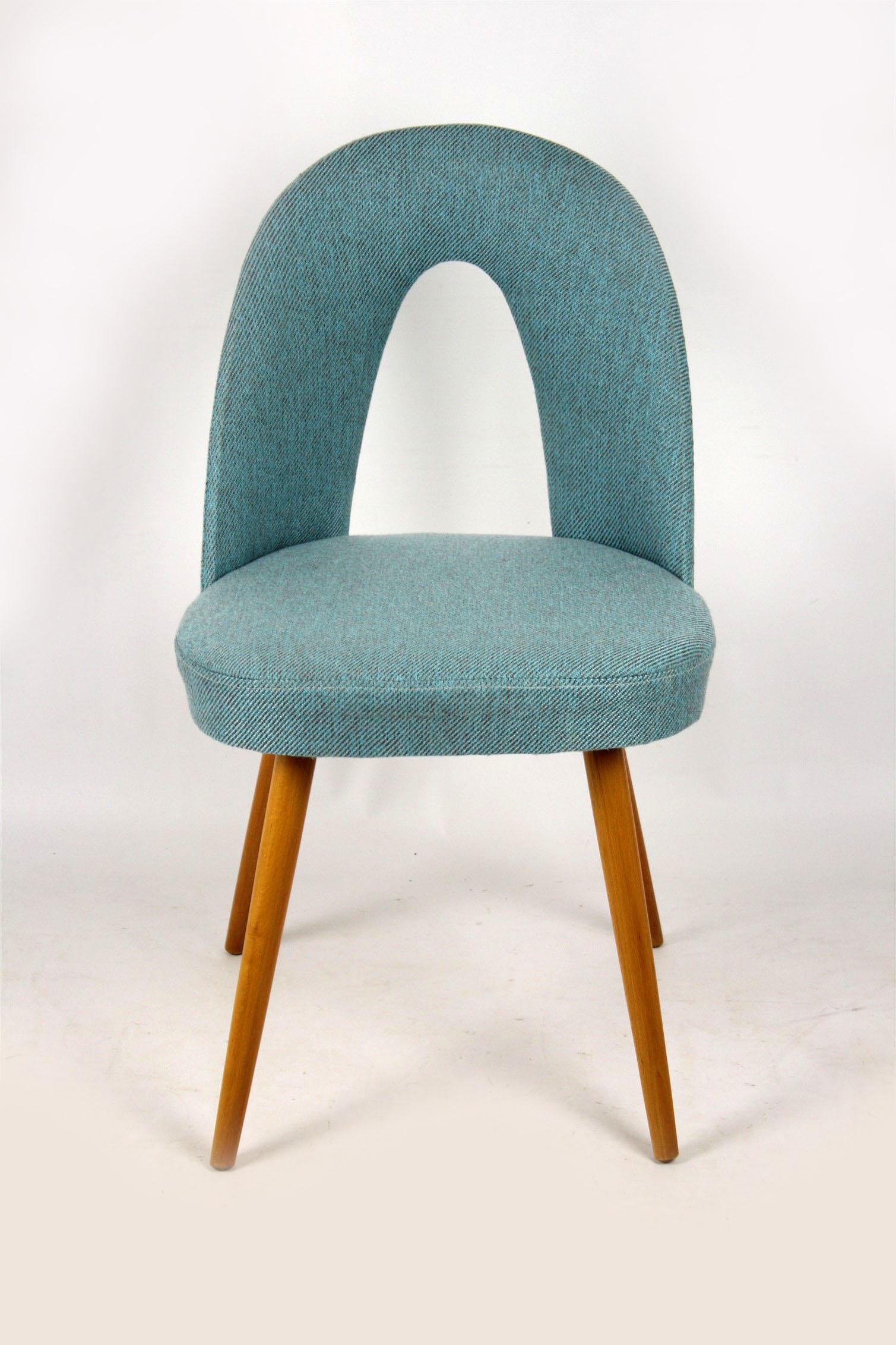 Dining Chairs in Blue and Turquoise by Antonin Suman, 1960s, Set of Two 4