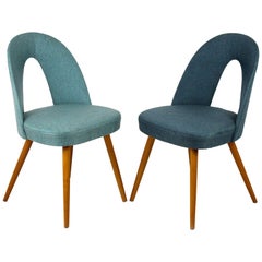 Dining Chairs in Blue and Turquoise by Antonin Suman, 1960s, Set of Two