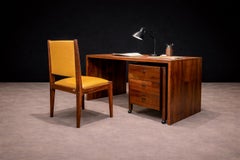 Dining Chairs in Hardwood & Leather, Sergio Rodrigues for Bloch, 1960s