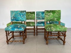 Dining Chairs in Louis XIII Style, Original Upholstery – Set of 6