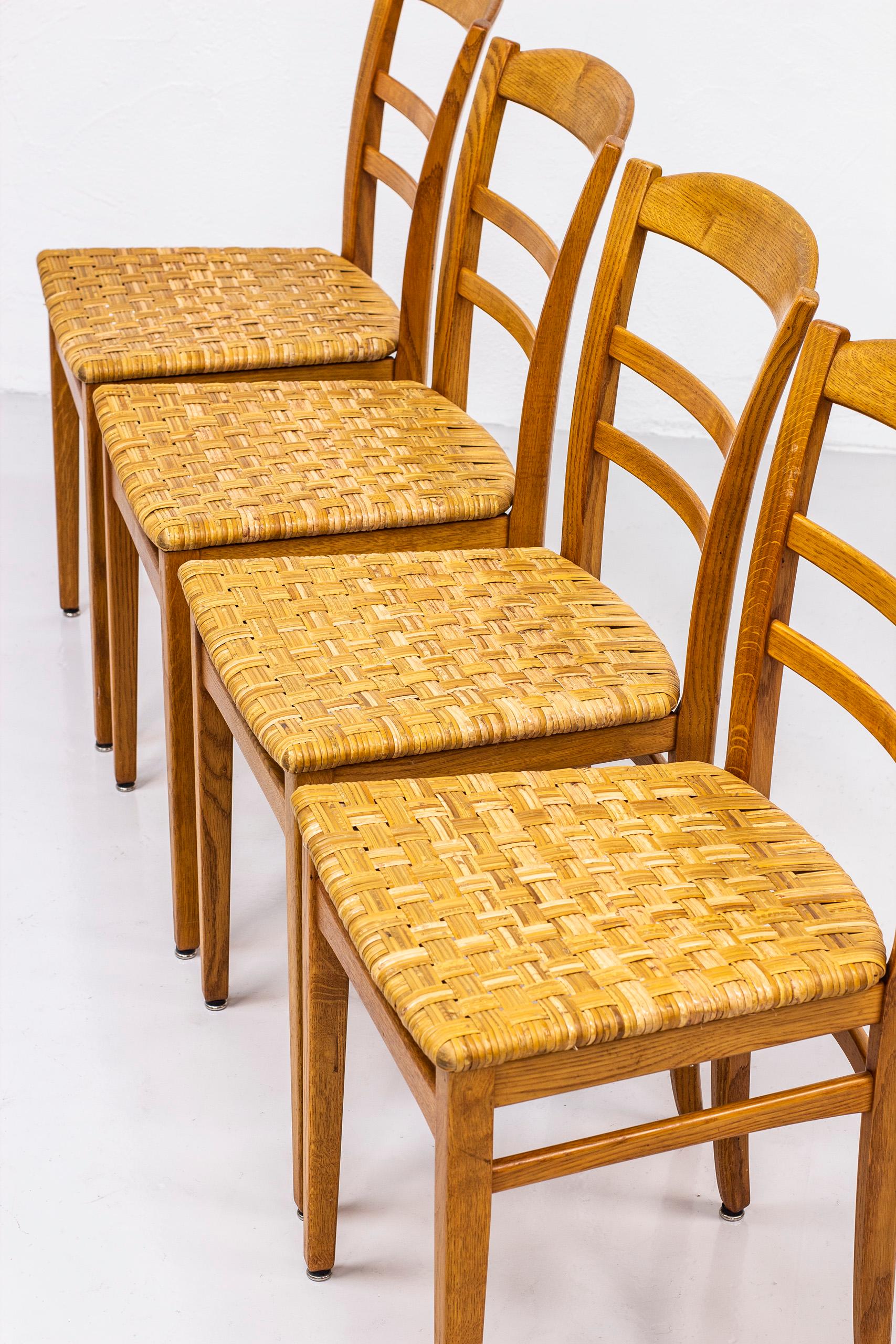 oak and cane dining chairs