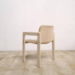 Sedie da pranzo in velluto beige originale, anni '60, set da 4