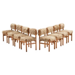 Dining Chairs in Pine and Sheepskin