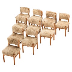 Dining Chairs in Pine and Sheepskin