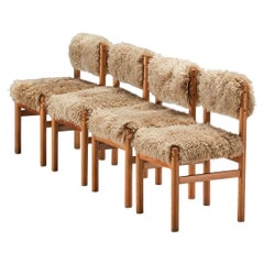 Dining Chairs in Pine and Sheepskin