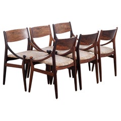 Dining Chairs in Rosewood by Vestervig Erikson for Brdr. Tromborg, 1960s