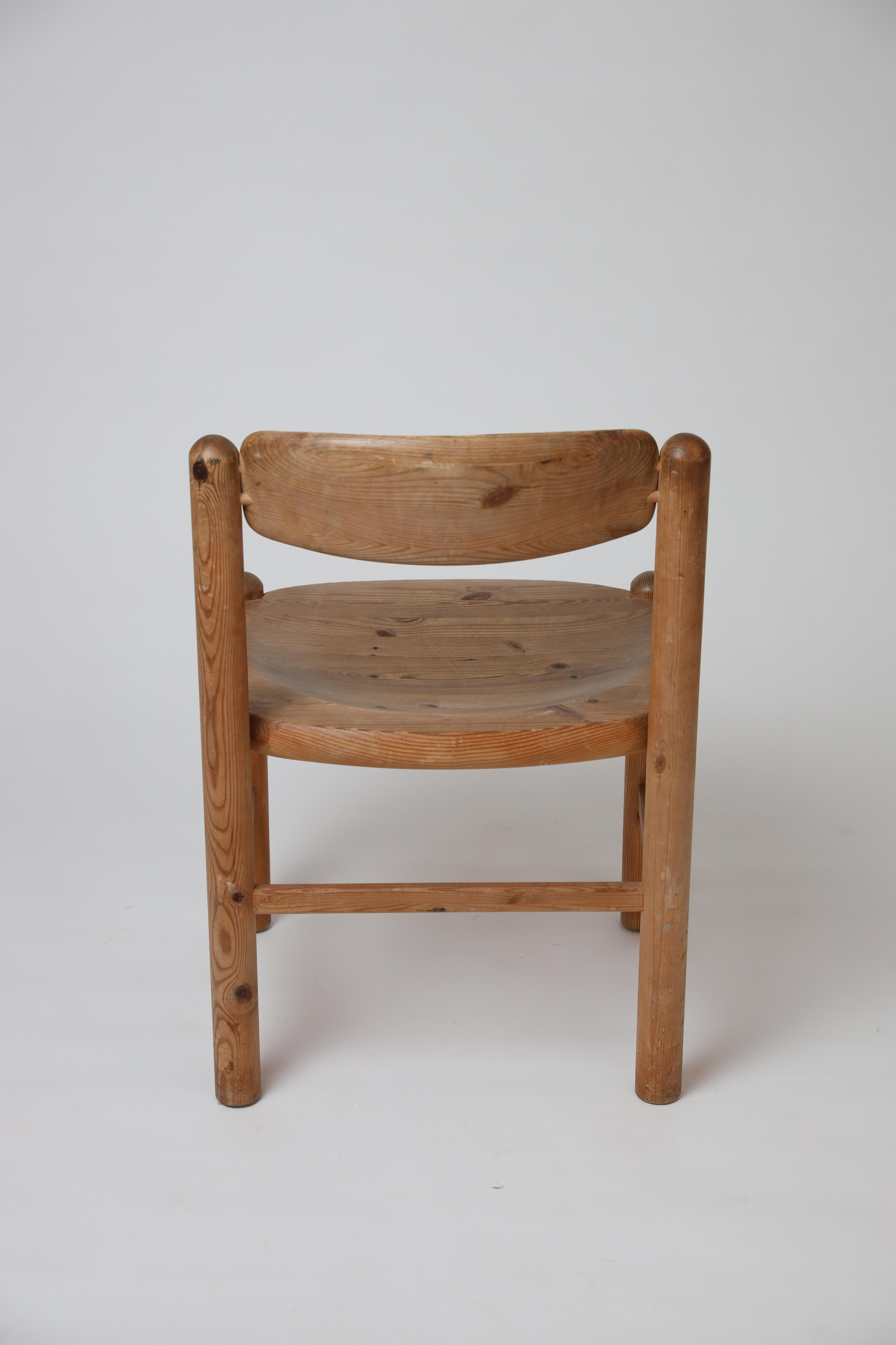 Danish Dining Chairs in Solid Pine, by Rainer Daumiller, Hirtshals Savvaerk, Set of 4