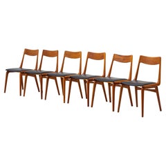 Vintage Dining Chairs in Teak and Leather by Alfred Christensen, Slagelse, Denmark