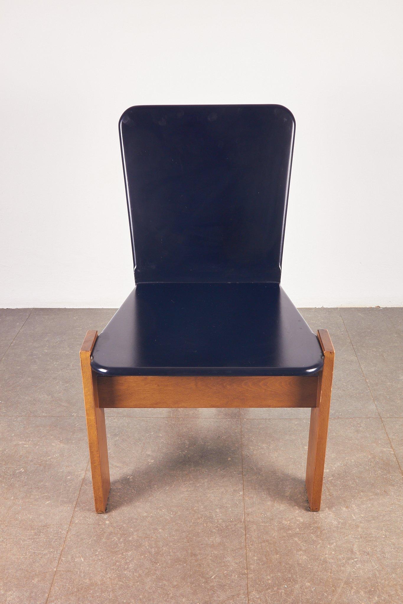 Chaises de salle à manger dans le style de Tobia Scarpa, 1970, Ensemble de 6 en vente 5