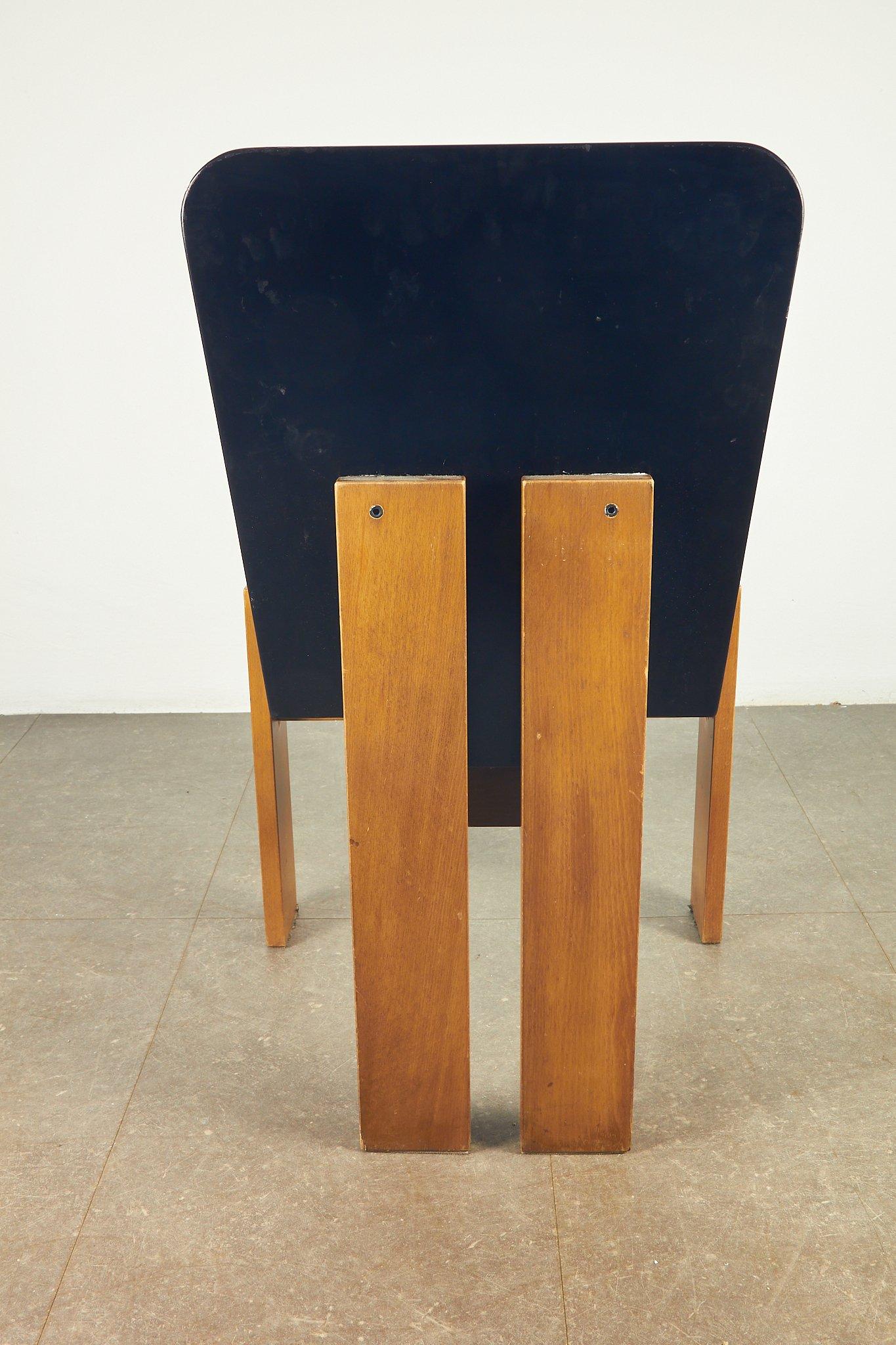 Chaises de salle à manger dans le style de Tobia Scarpa, 1970, Ensemble de 6 en vente 1