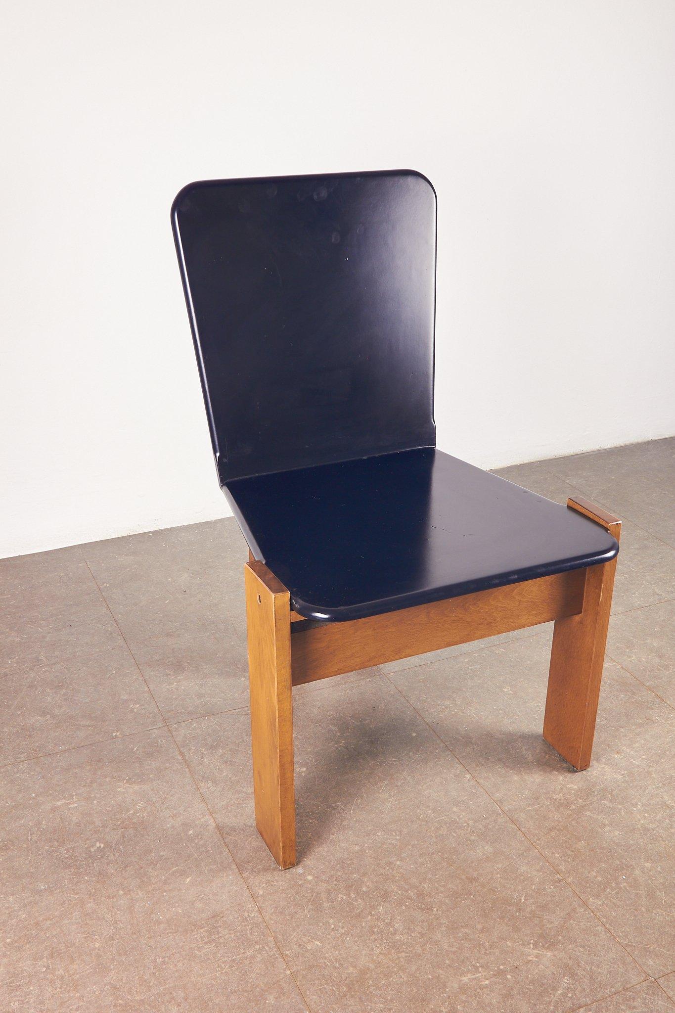 Chaises de salle à manger dans le style de Tobia Scarpa, 1970, Ensemble de 6 en vente 4
