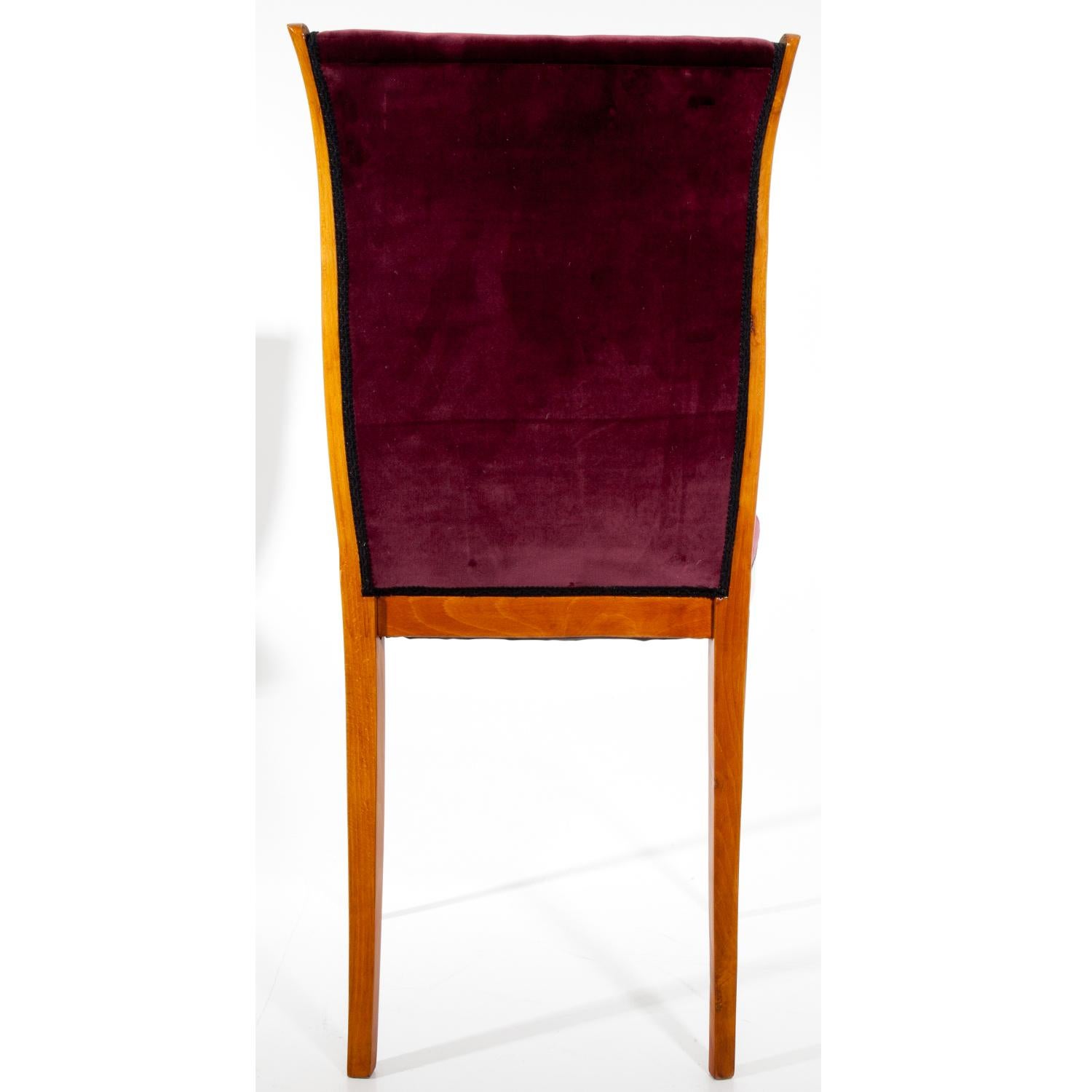 Wood Dining Chairs, Italy, Mid-20th Century