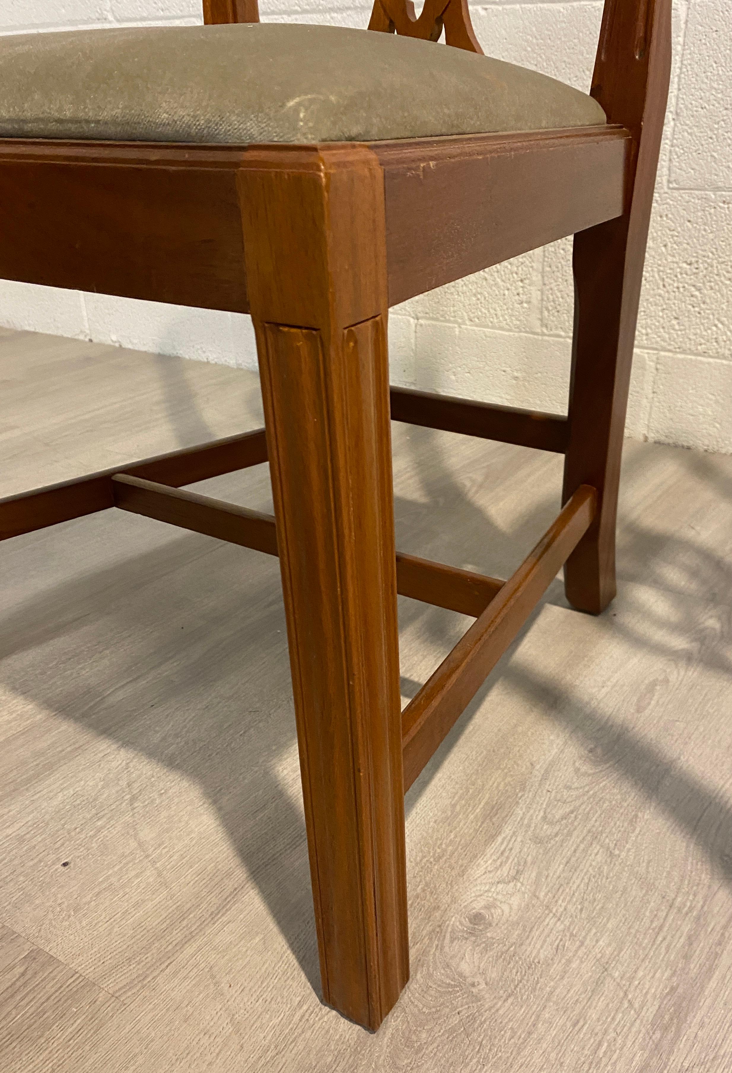 Dining Chairs, Mahogany, Georgian Style, Made in England, Two Chairs without Arm For Sale 2