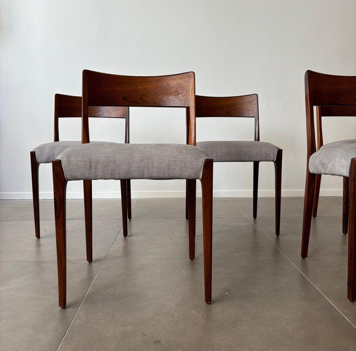 Dining chairs manufactured by Hornslet Møbelfabrik A/S, Denmark 1960’s For Sale 2