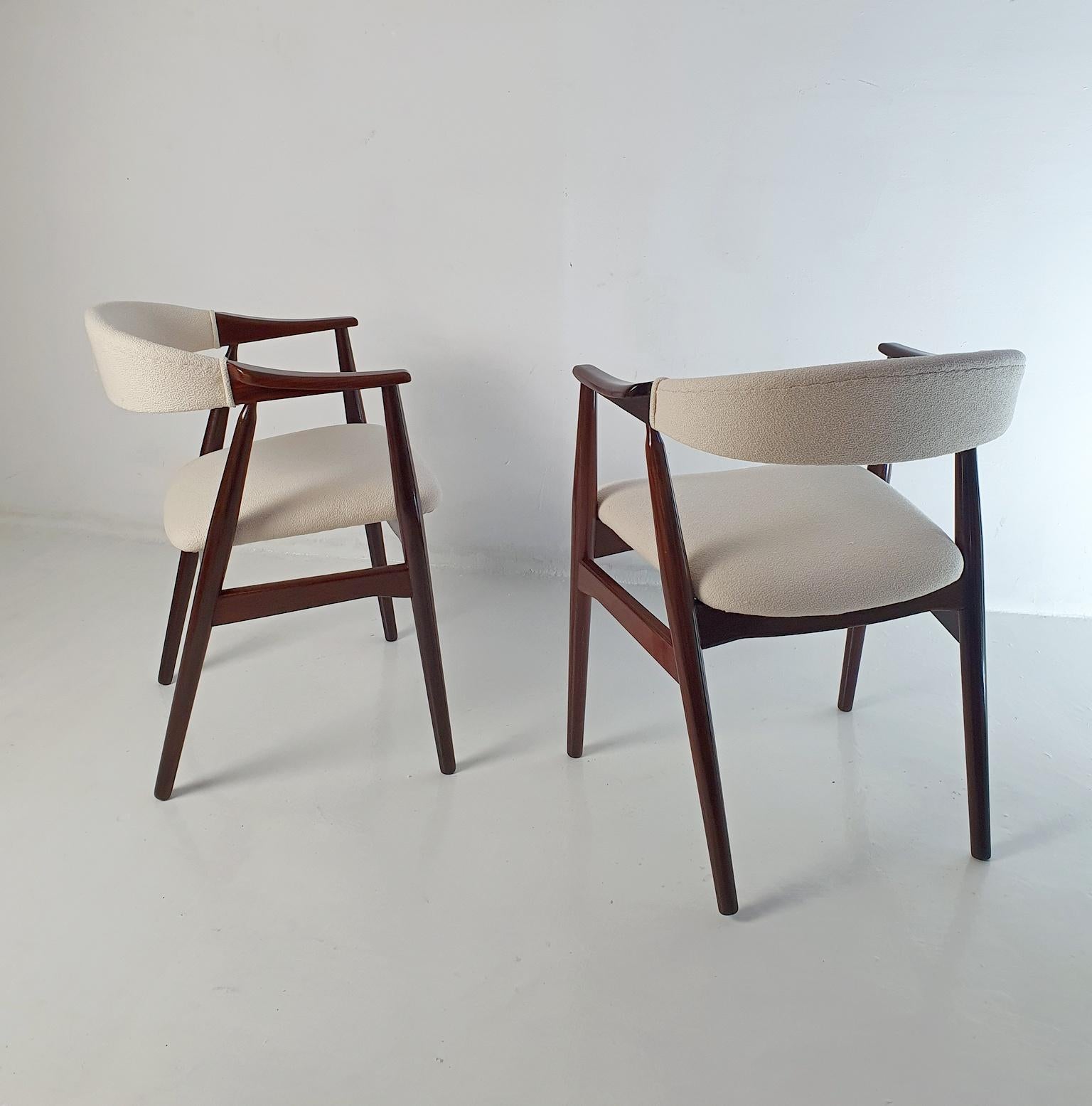 Mid-Century Modern Chaises de salle à manger mod 213 de Thomas Harlev, Danemark en vente