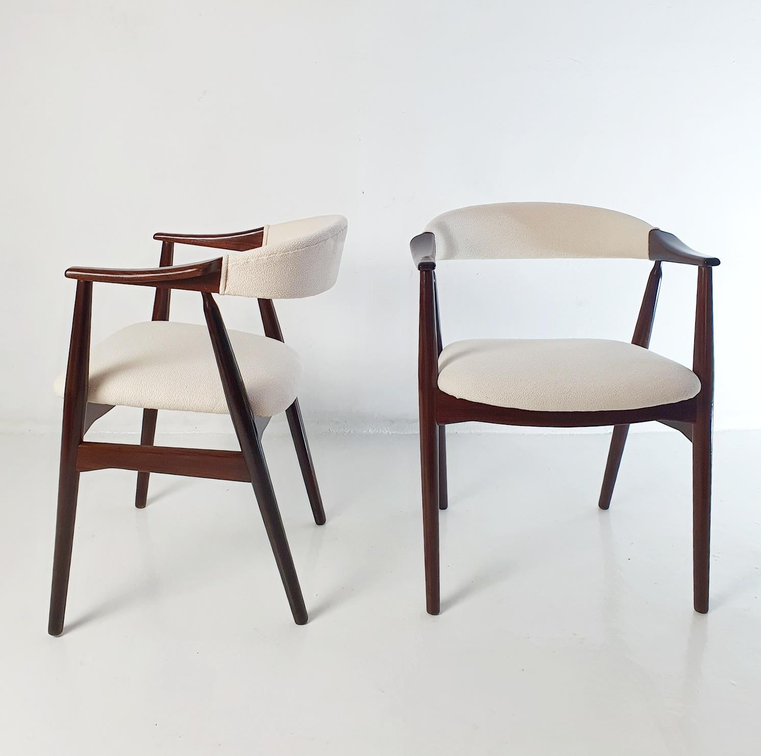 Mid-Century Modern Dining Chairs mod 213 by Thomas Harlev Denmark For Sale