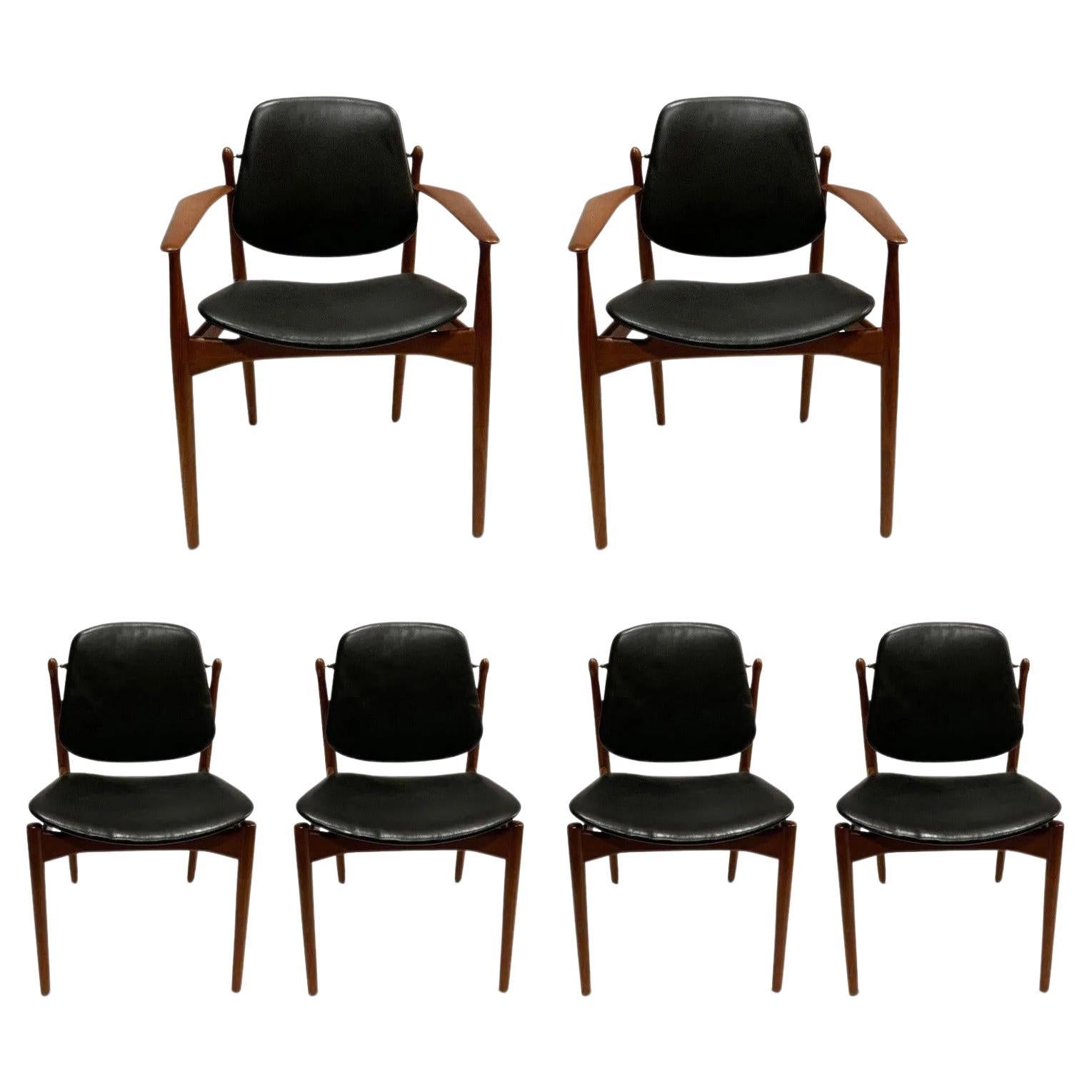 Dining Chairs Model 203 by Arne Vodder for France & Son Denmark For Sale