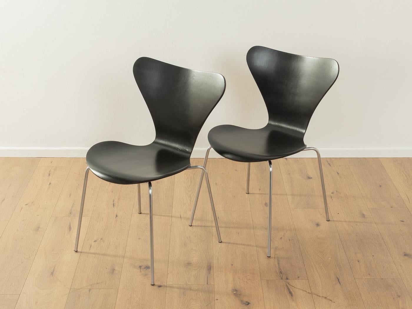 Sillas de comedor modelo 3107, Arne Jacobsen Moderno de mediados de siglo en venta