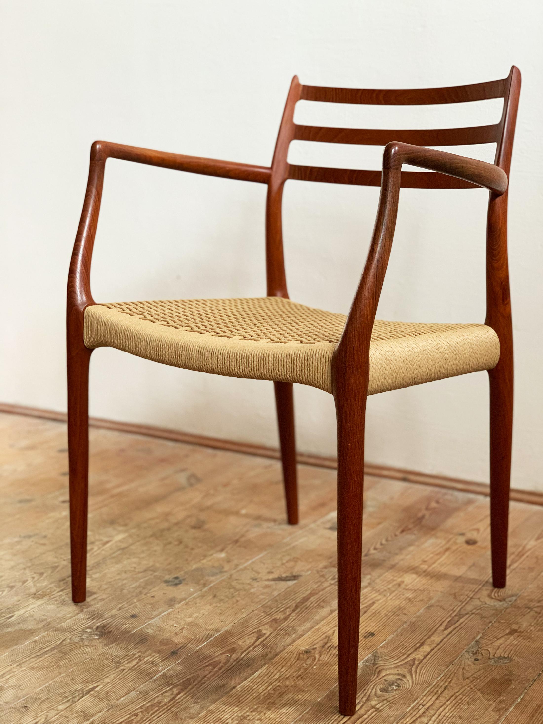 Dining Chairs, Model 78 and 62 by Niels O. Møller in Teak and Leather, Set of 8 For Sale 5