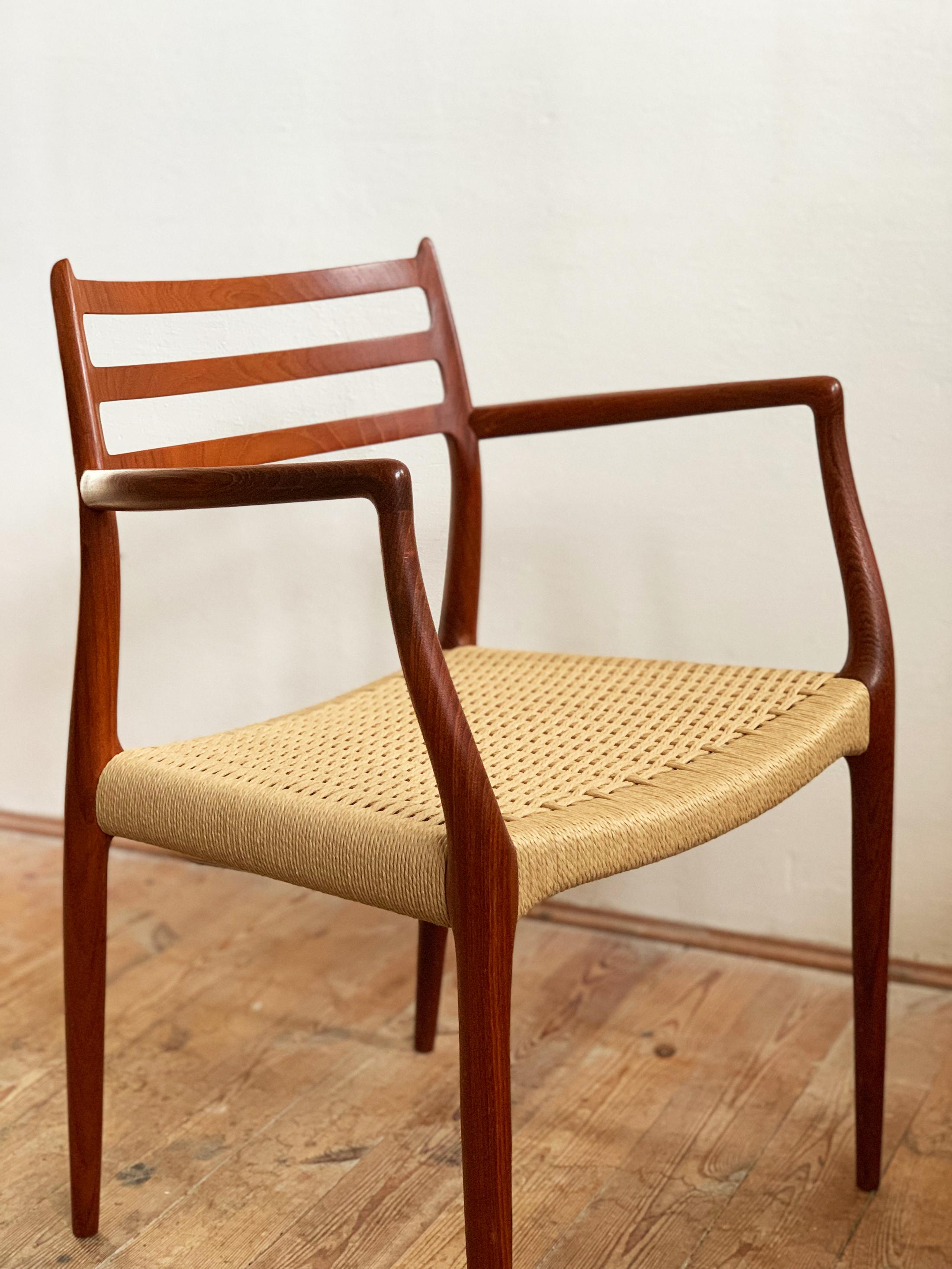 Dining Chairs, Model 78 and 62 by Niels O. Møller in Teak and Leather, Set of 8 For Sale 6