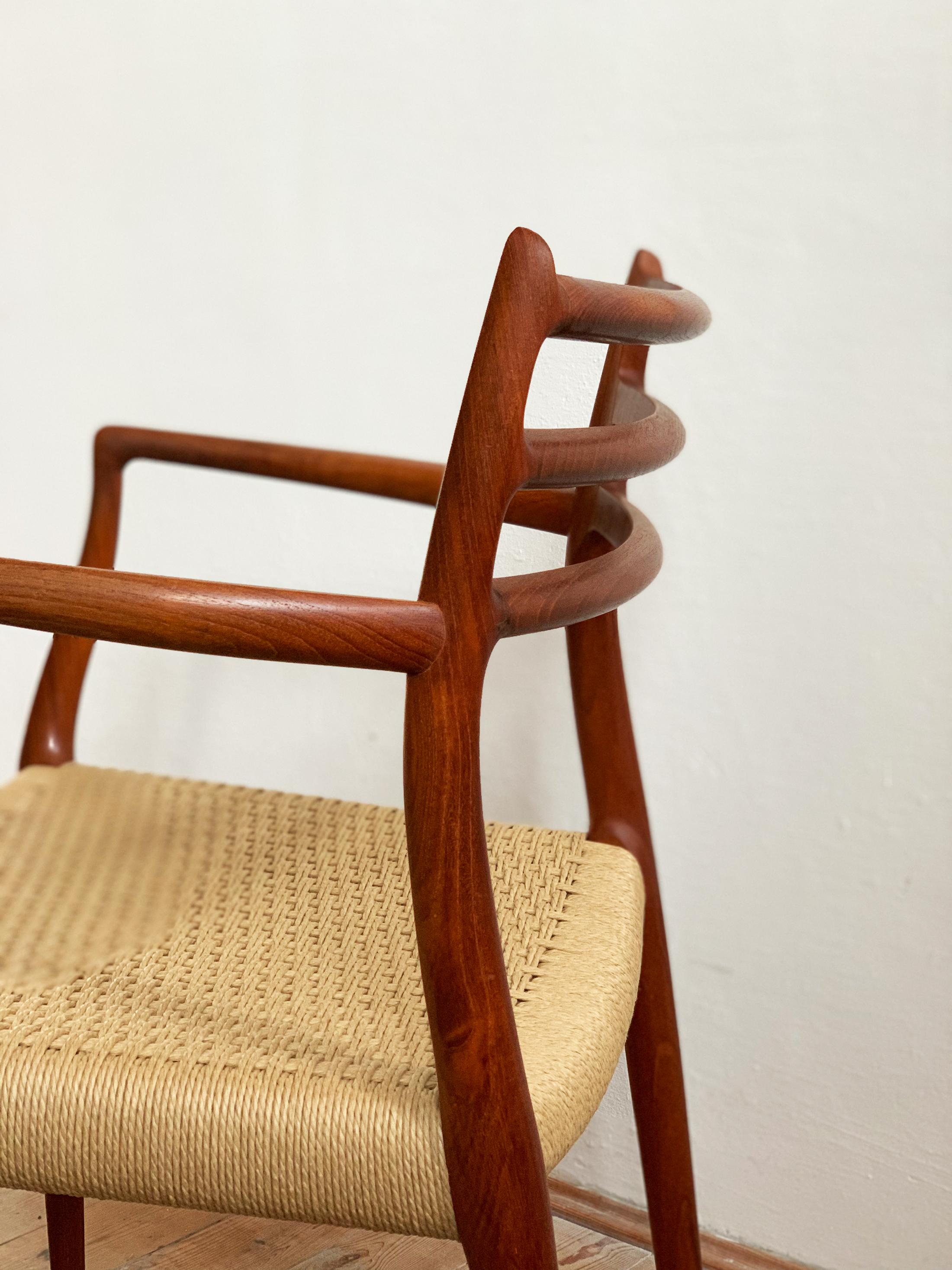 Dining Chairs, Model 78 and 62 by Niels O. Møller in Teak and Leather, Set of 8 For Sale 8