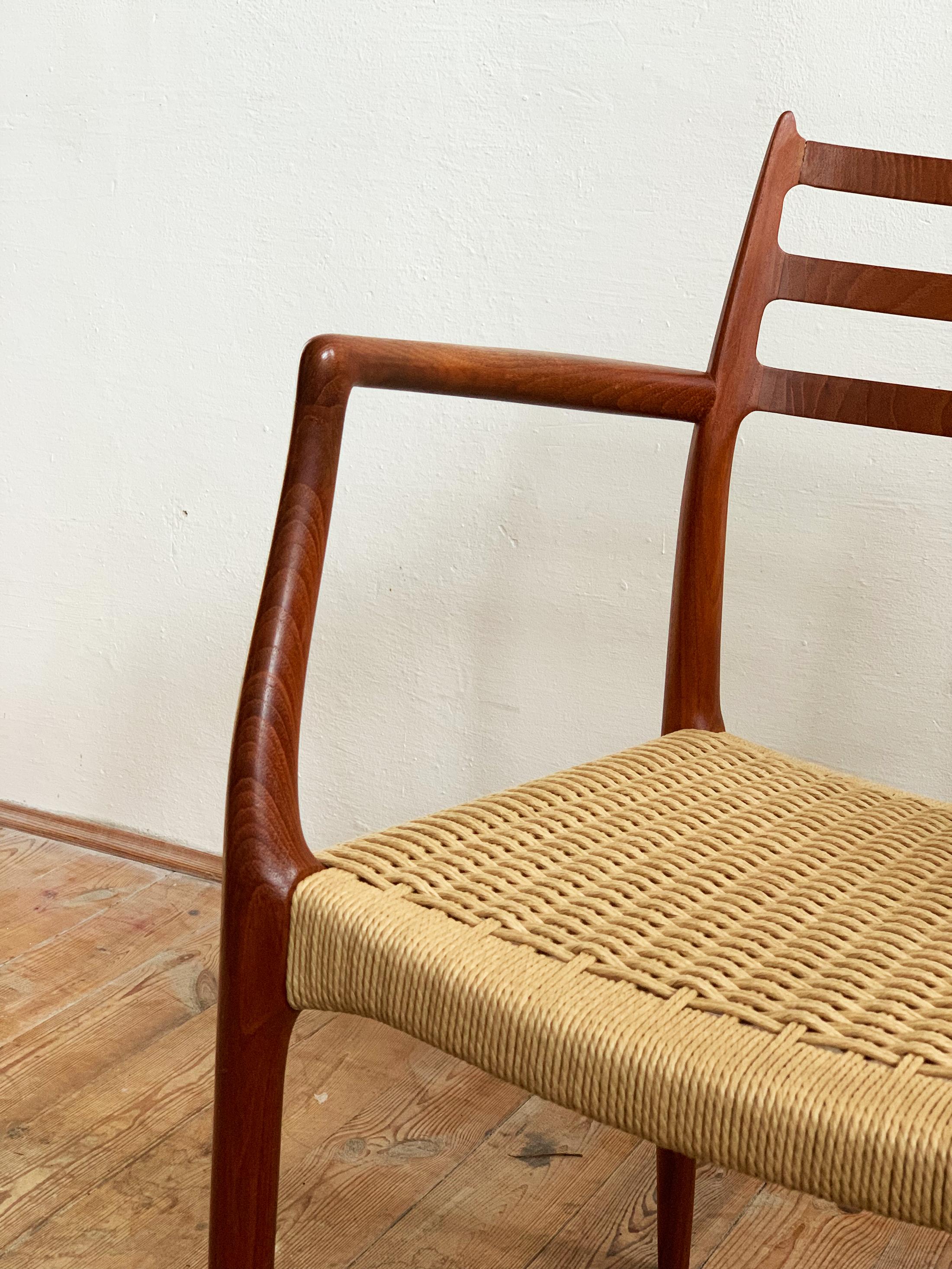 Dining Chairs, Model 78 and 62 by Niels O. Møller in Teak and Leather, Set of 8 For Sale 12