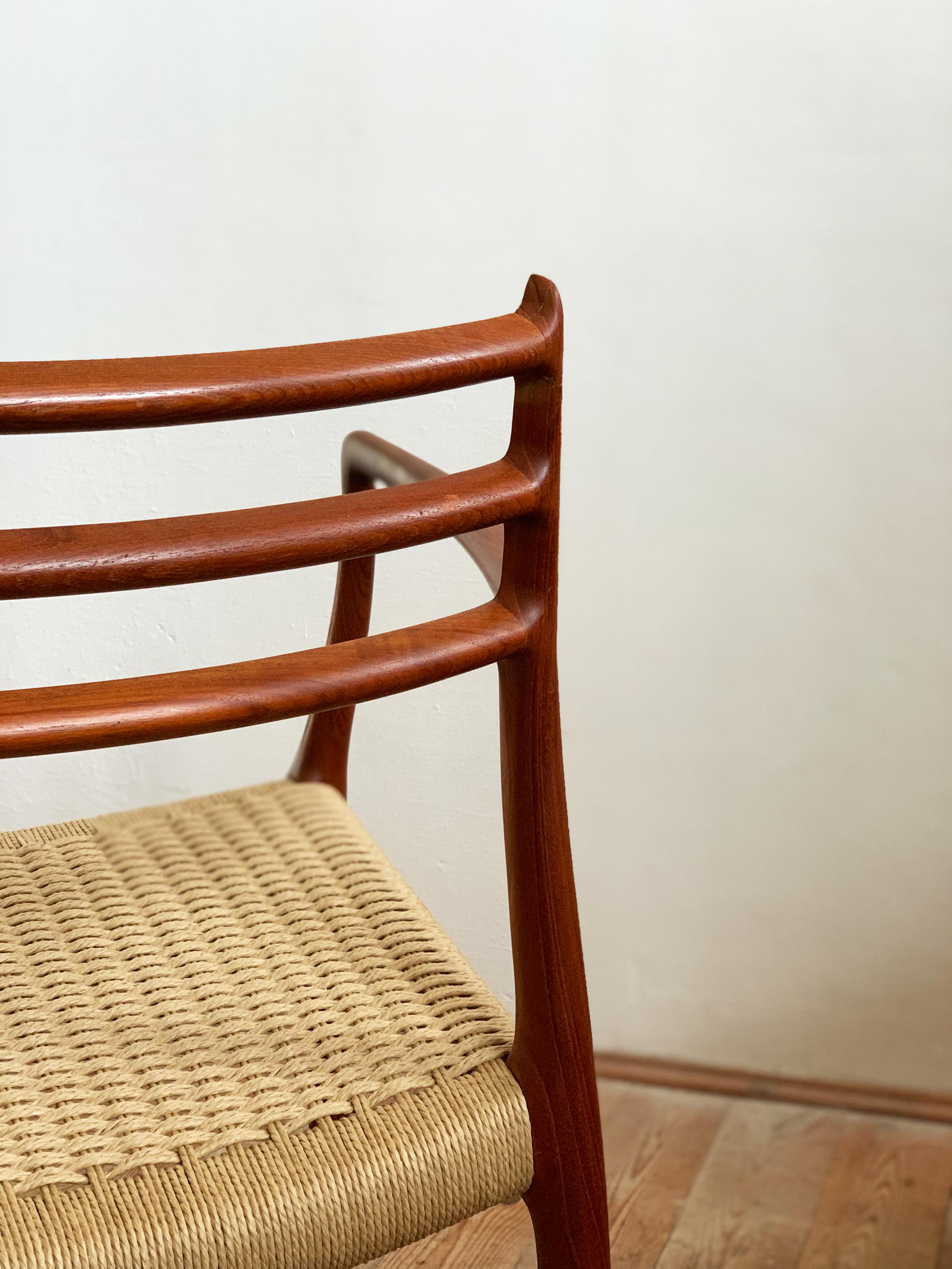 Dining Chairs, Model 78 and 62 by Niels O. Møller in Teak and Leather, Set of 8 For Sale 14