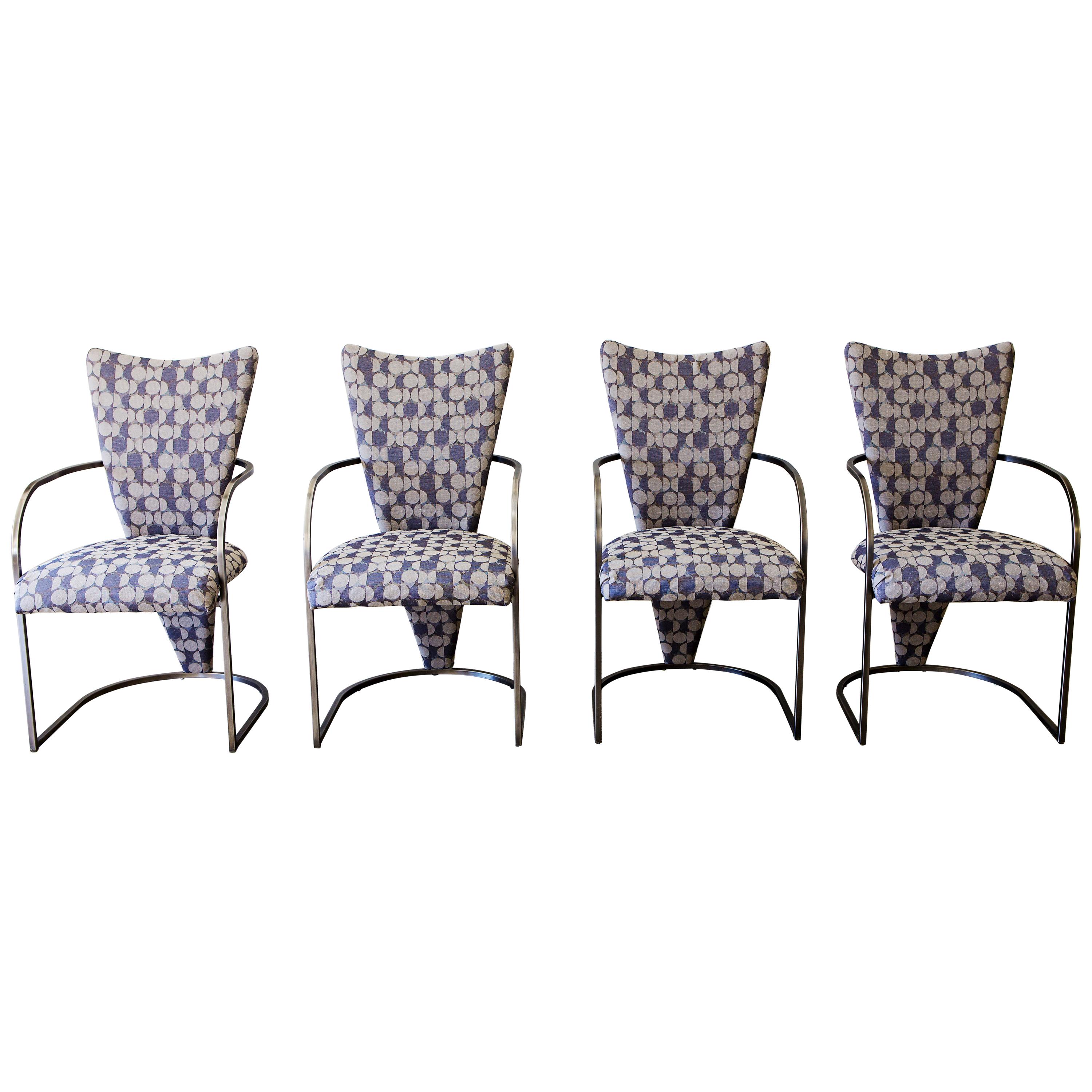Dining Chairs, Set of 4, by Design Institute America, Midcentury, Reupholstered For Sale