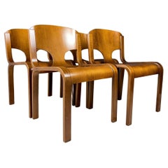 Dining Chairs Set of 4 Italy, 1970s Style Carlo Bartoli 