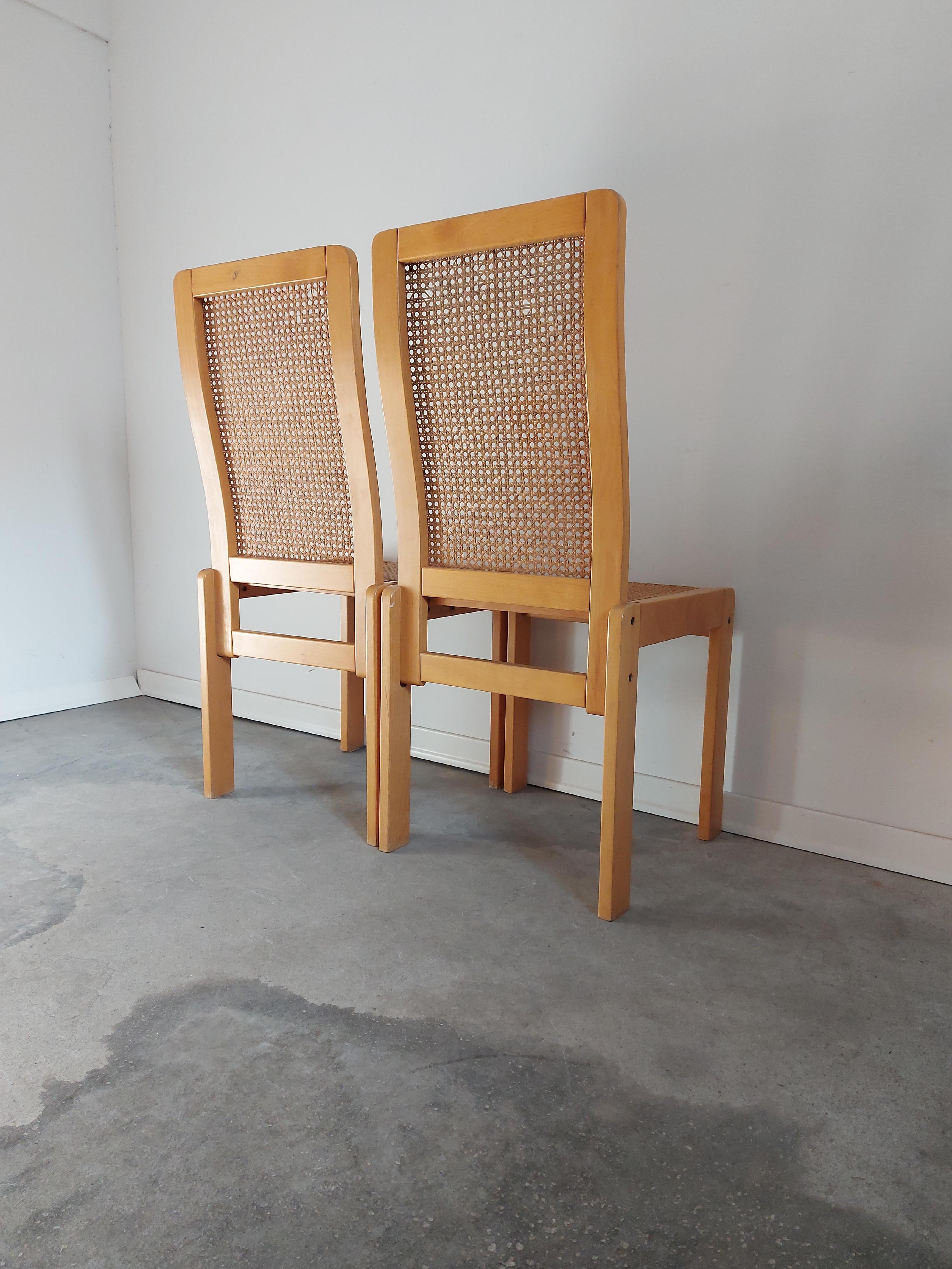 Dining Chairs, Set of 6, 1970s, Very Rare For Sale 4