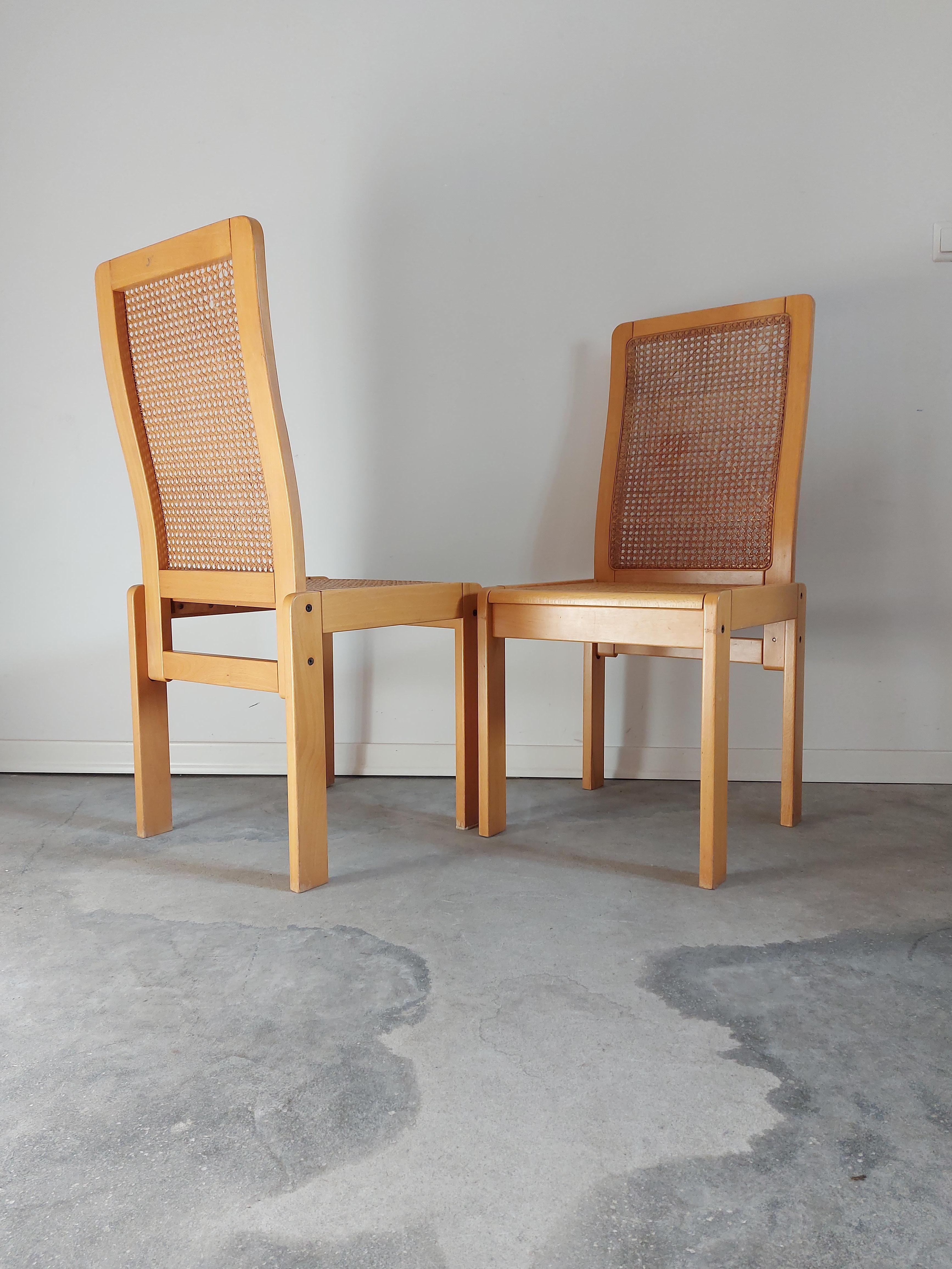 Dining Chairs, Set of 6, 1970s, Very Rare For Sale 5