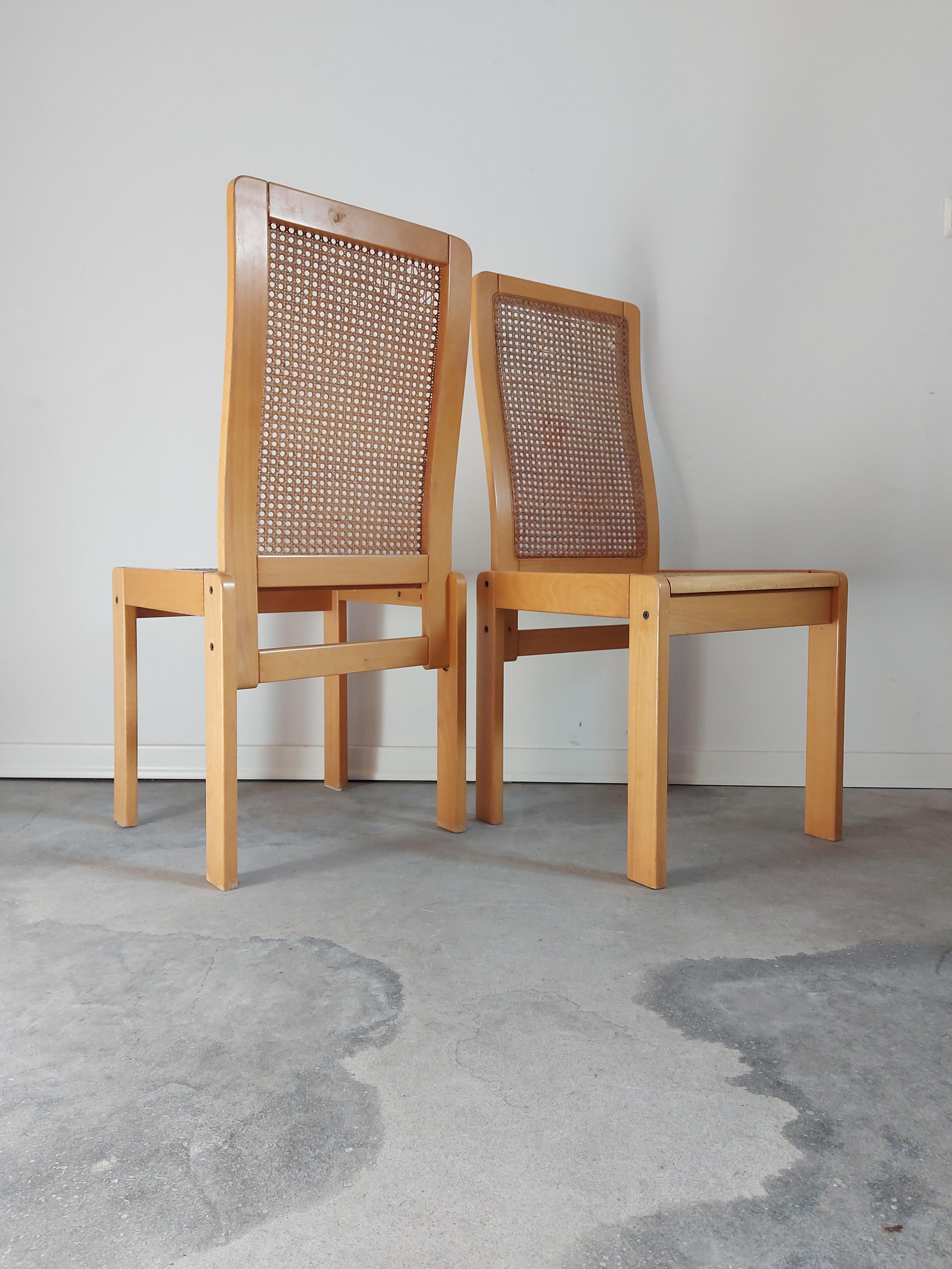 Dining Chairs, Set of 6, 1970s, Very Rare For Sale 6