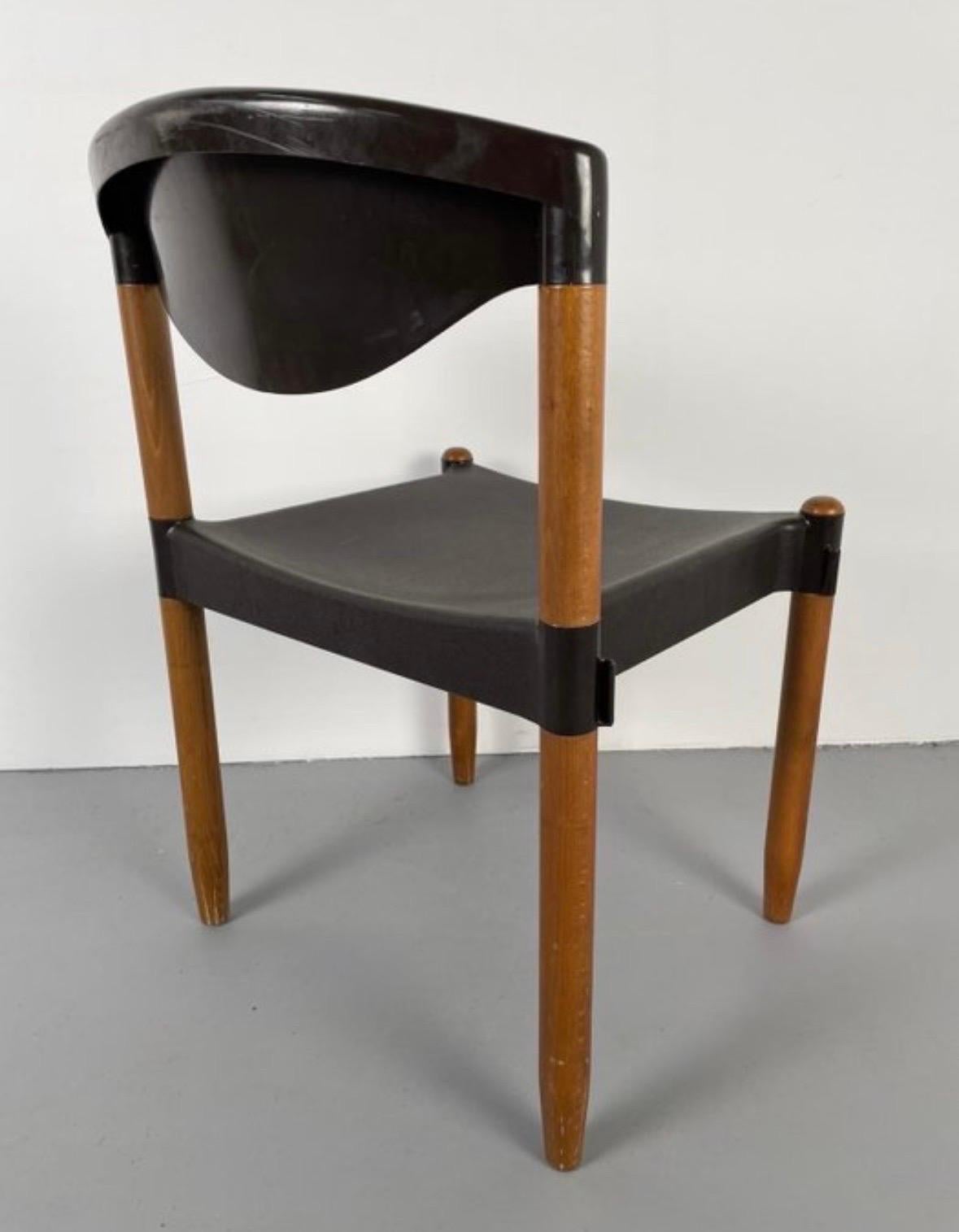 Fin du 20e siècle  Chaises de salle à manger Strax de Hartmut Lohmeyer pour Casala, Allemagne, années 1970, ensemble de quatre pièces en vente