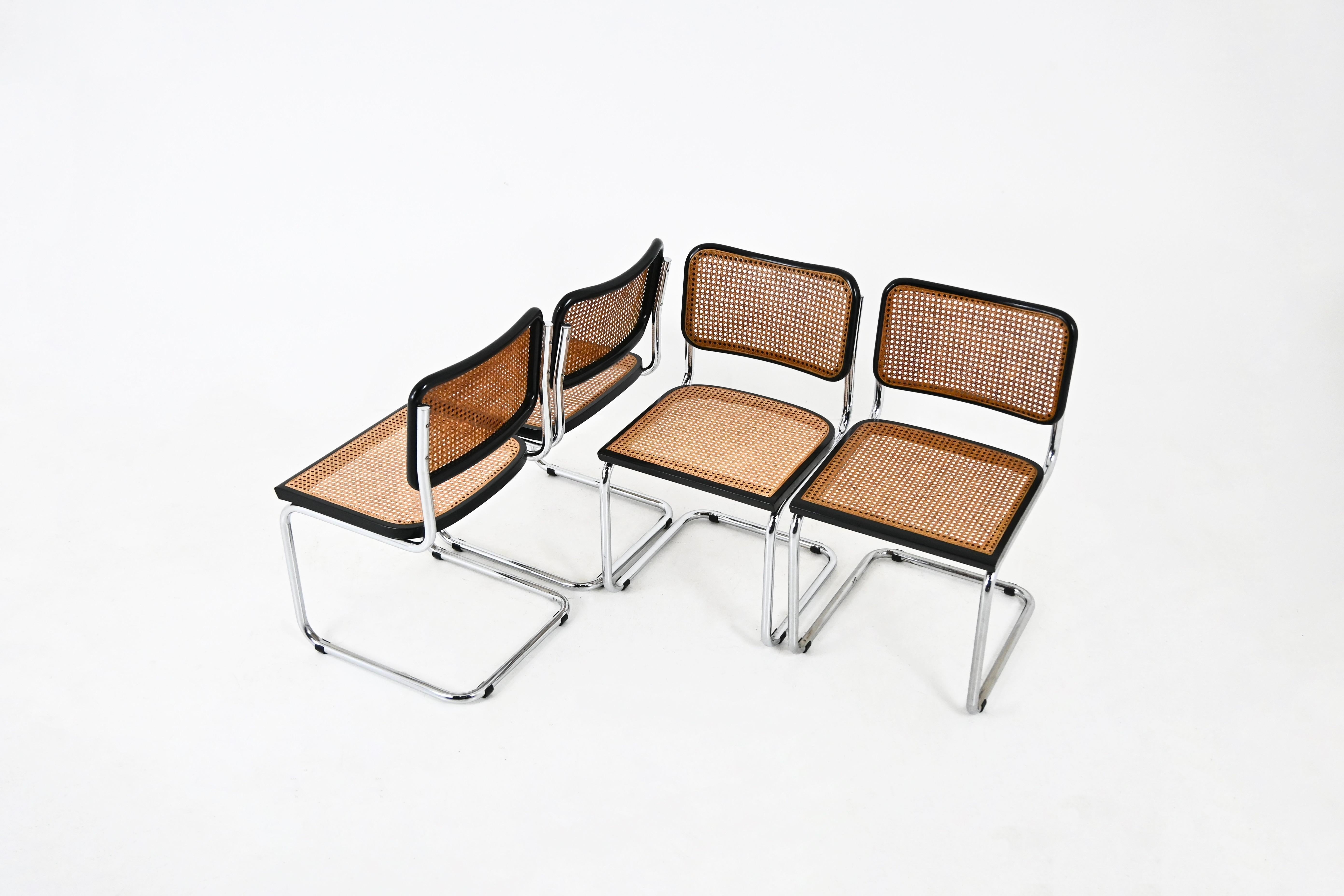 Esszimmerstühle im Stil B32 von Marcel Breuer, 4er-Set (Moderne der Mitte des Jahrhunderts)