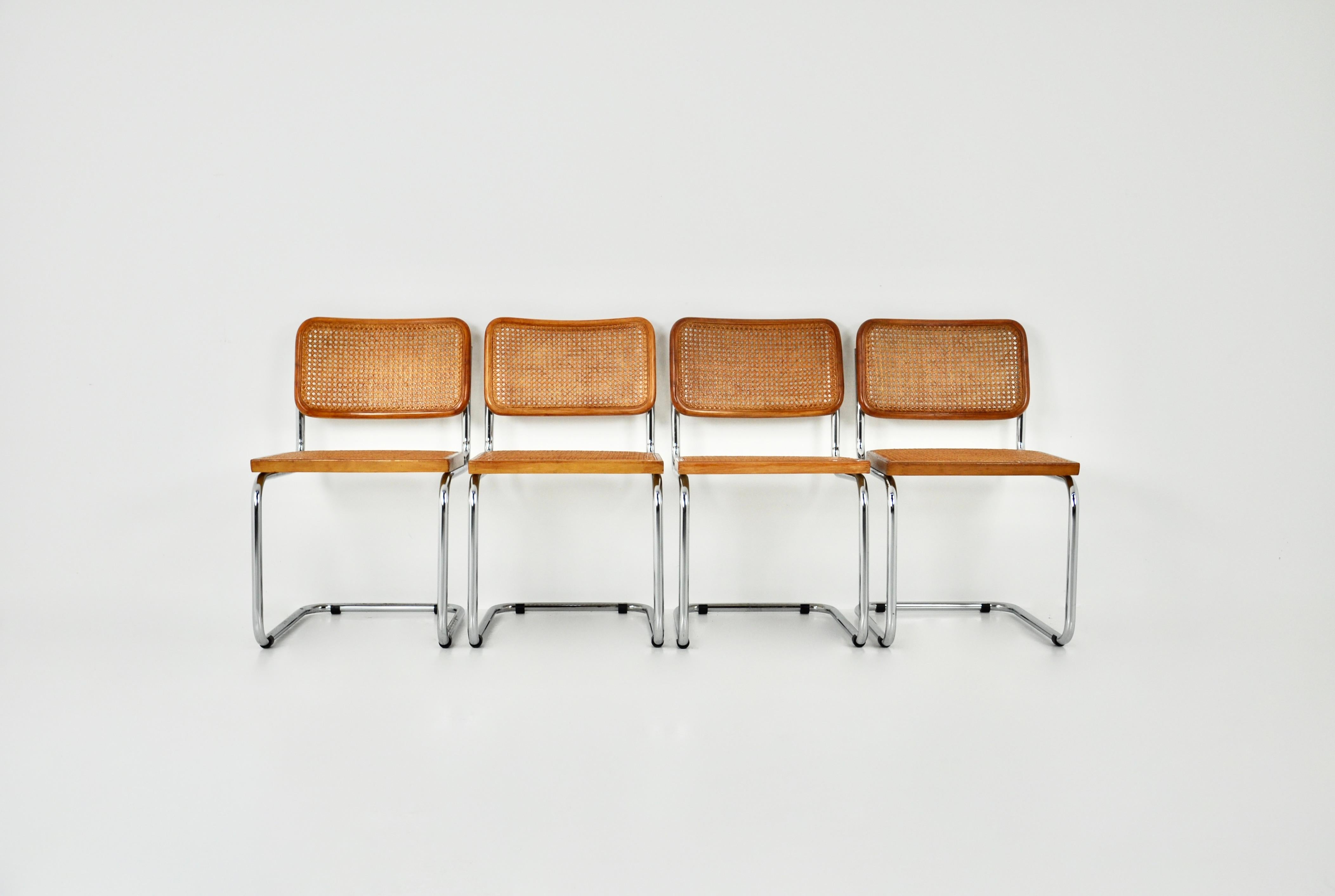 Italian Dining Chairs Style B32 by Marcel Breuer Set of 4