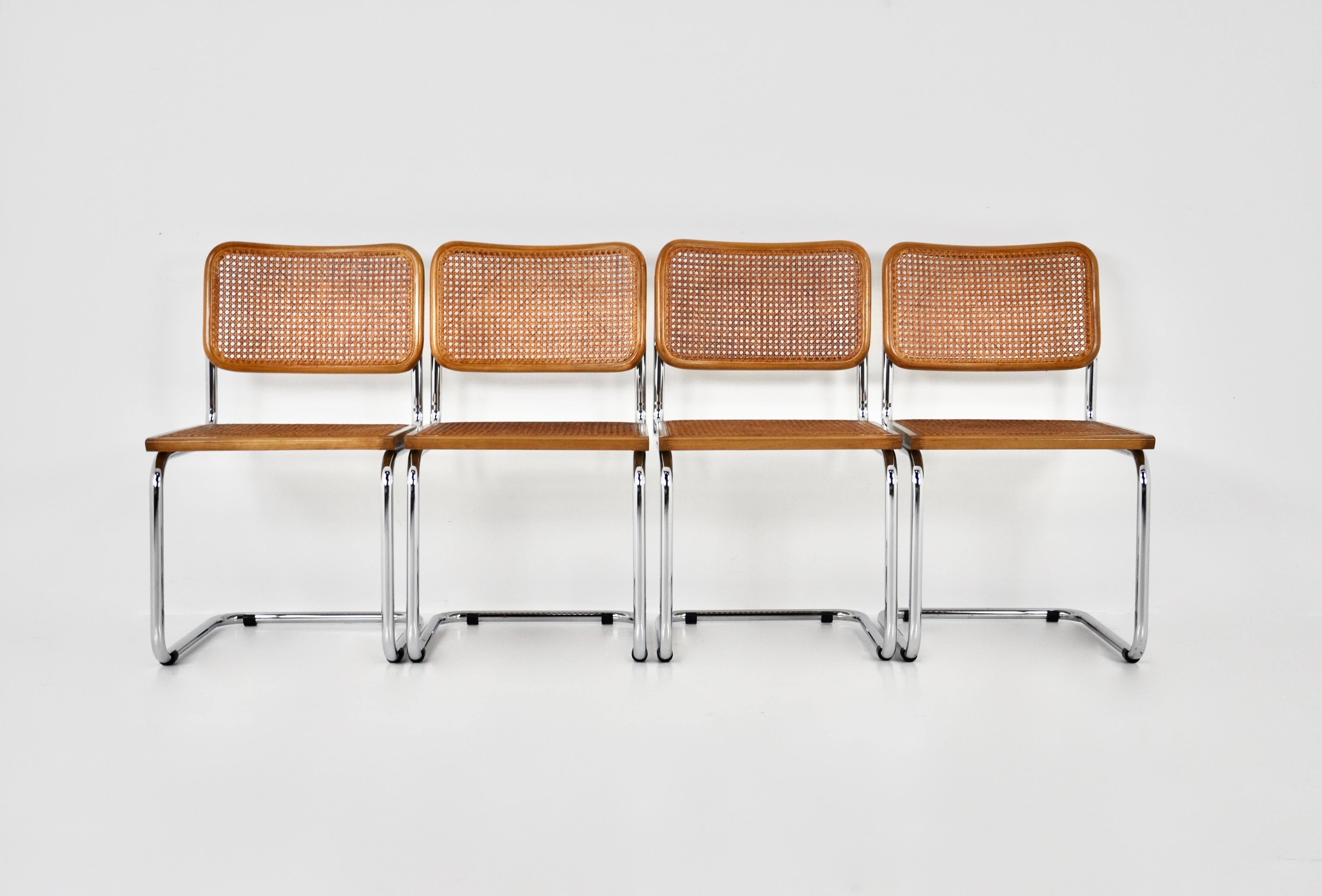 Italian Dining Chairs Style B32 by Marcel Breuer Set of 4