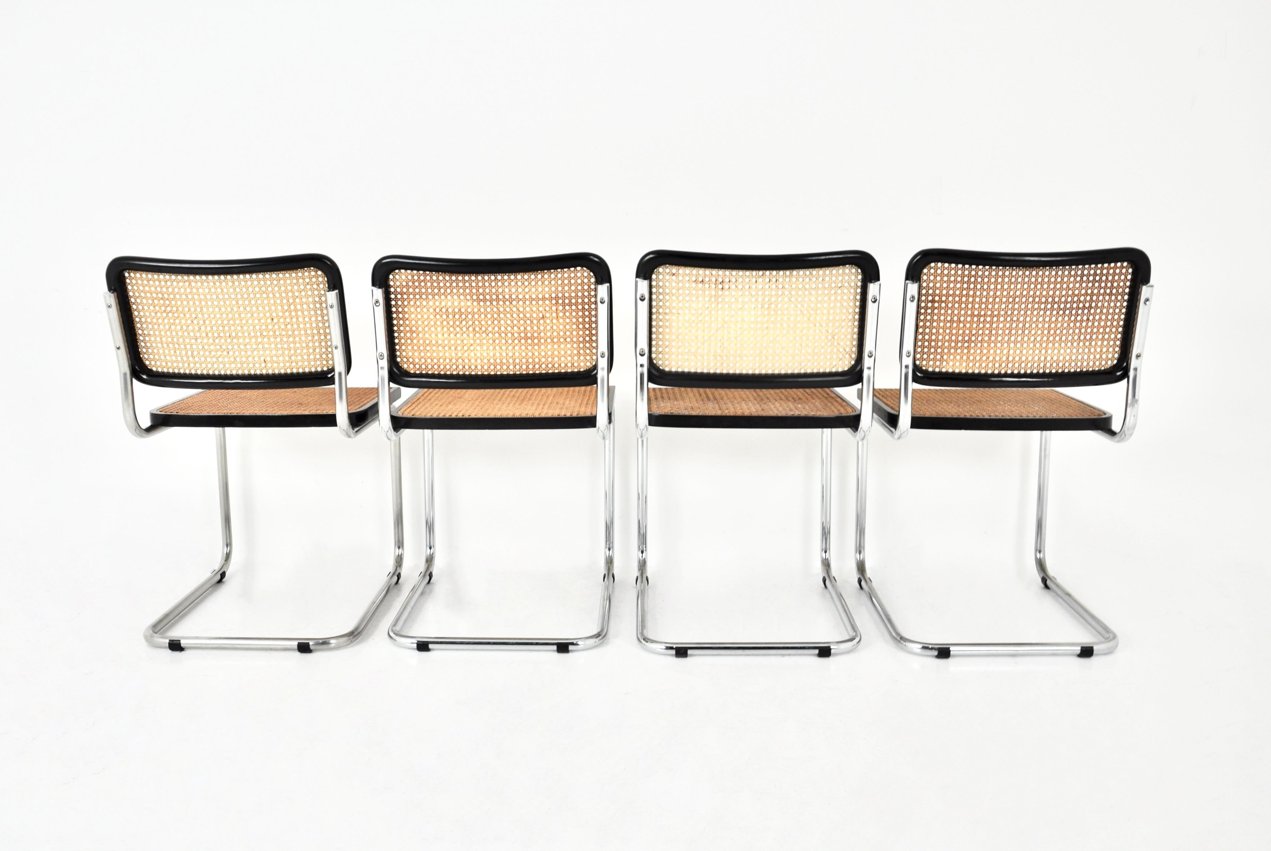 Esszimmerstühle im Stil B32 von Marcel Breuer, 4er-Set (Italienisch)