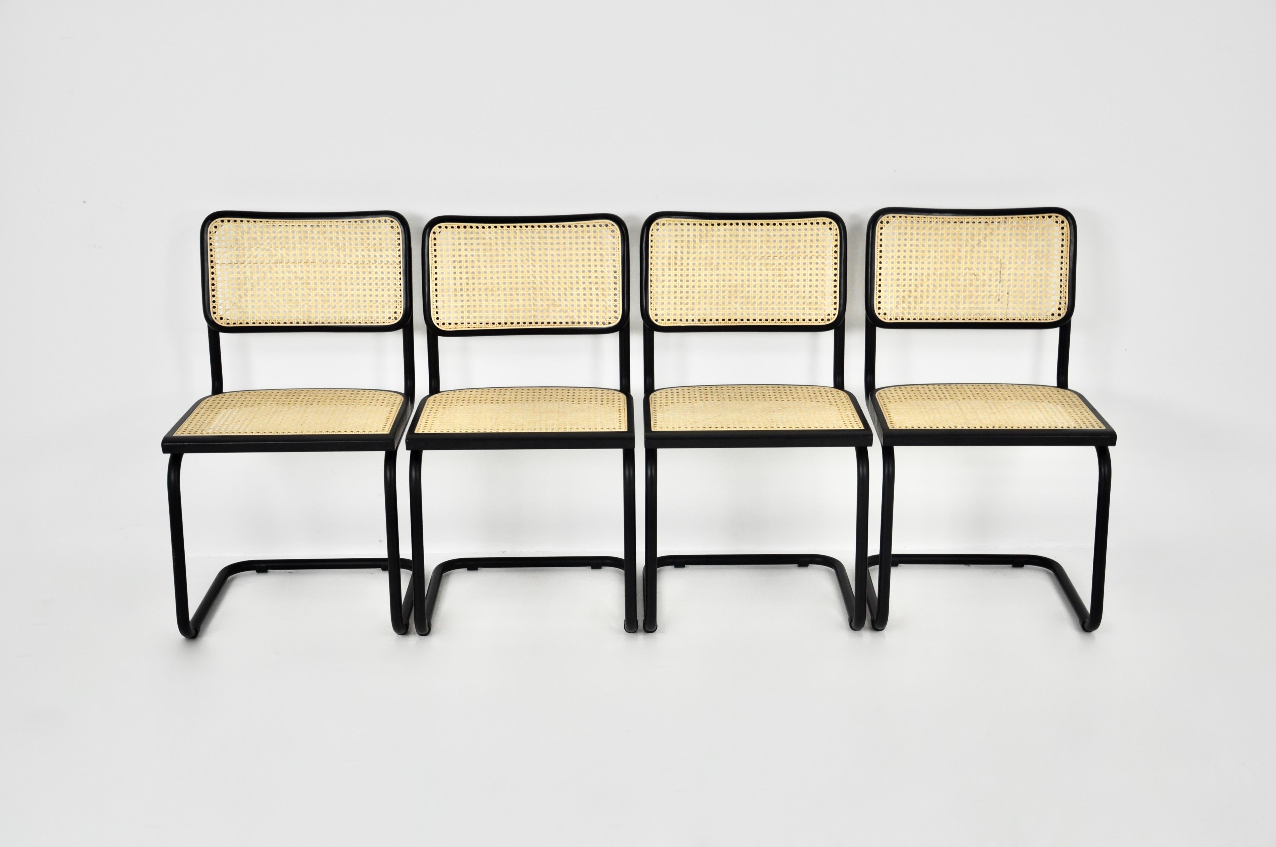 Dining Chairs Style B32 by Marcel Breuer Set of 4 In Good Condition In bruxelles, BE
