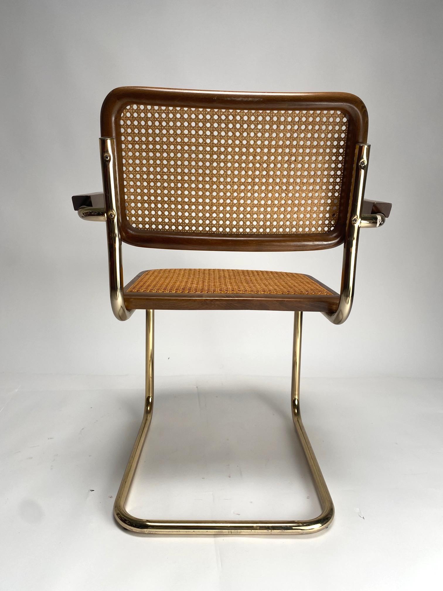 Dining Chairs Style B32 by Marcel Breuer, Set of 4 In Good Condition For Sale In Argelato, BO