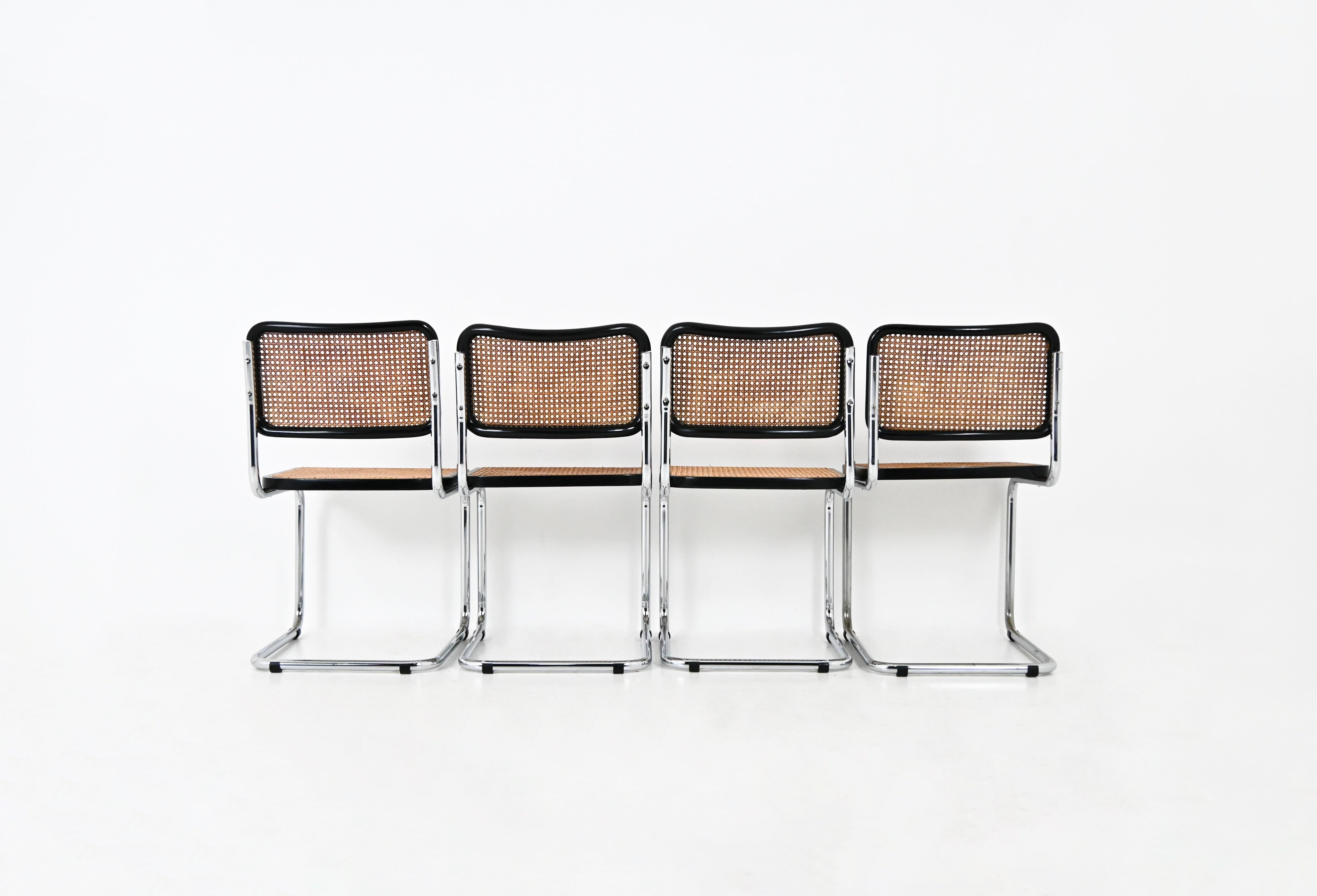 Esszimmerstühle im Stil B32 von Marcel Breuer, 4er-Set (Ende des 20. Jahrhunderts)