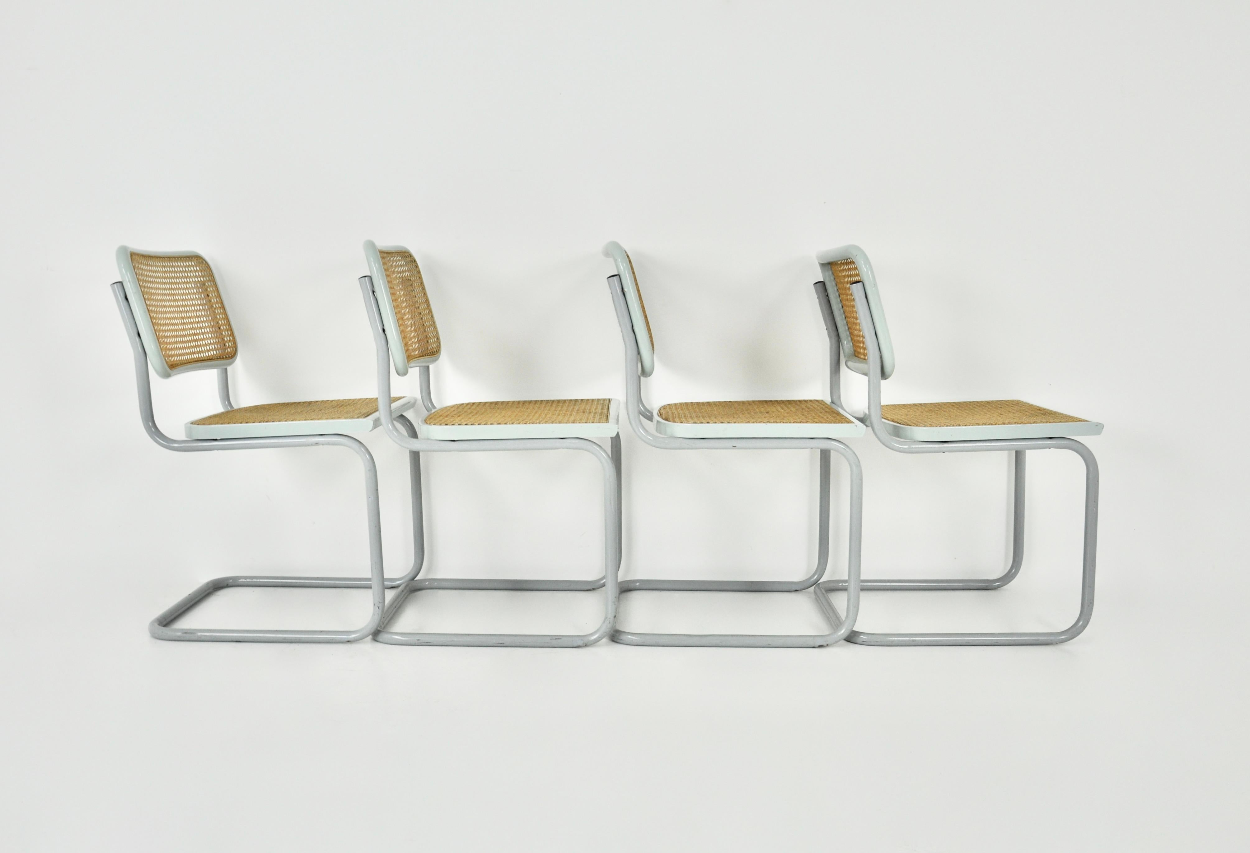Metal Dining Chairs Style B32 by Marcel Breuer Set of 4