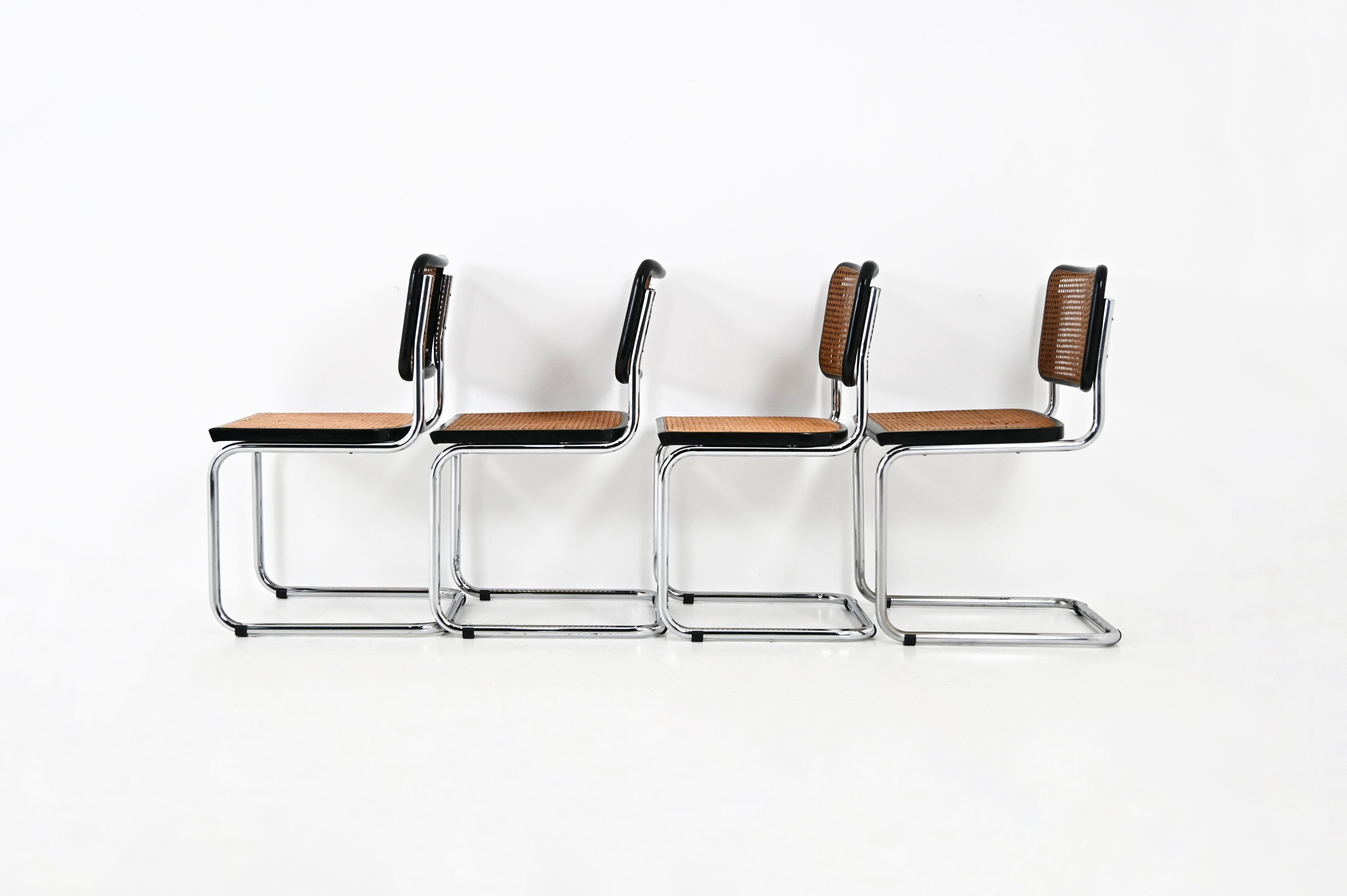 Esszimmerstühle im Stil B32 von Marcel Breuer, 4er-Set (Metall)